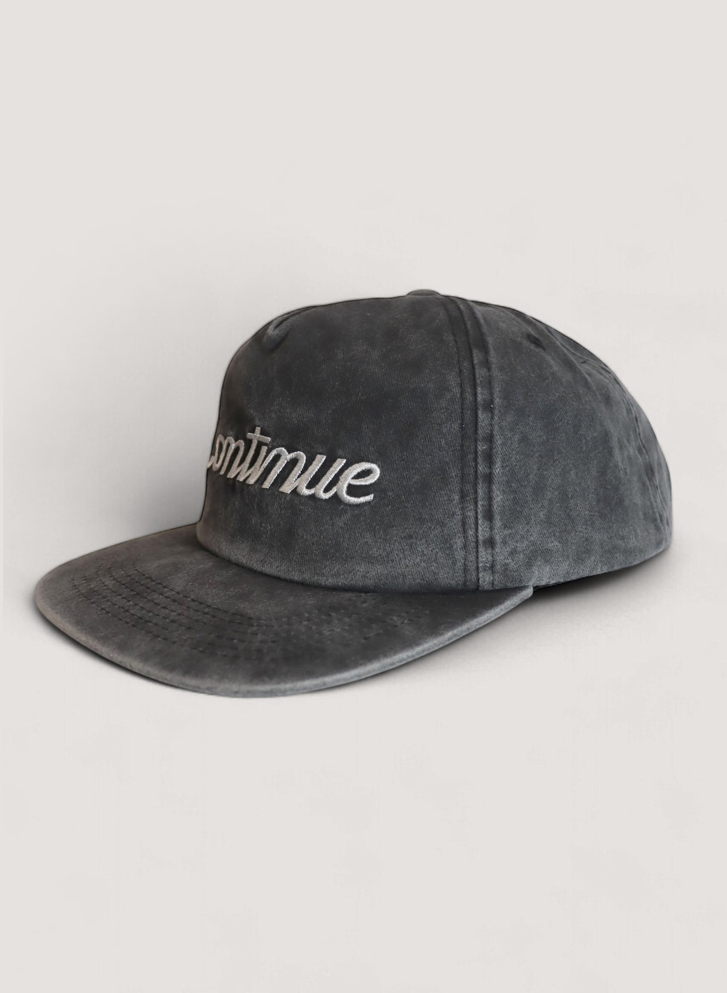 WOODBLOCK x YSM "CONTINUE" SCRIPT LOGO SNAP BACK CAP PIGMENT BLACK (WB-24AW-009)