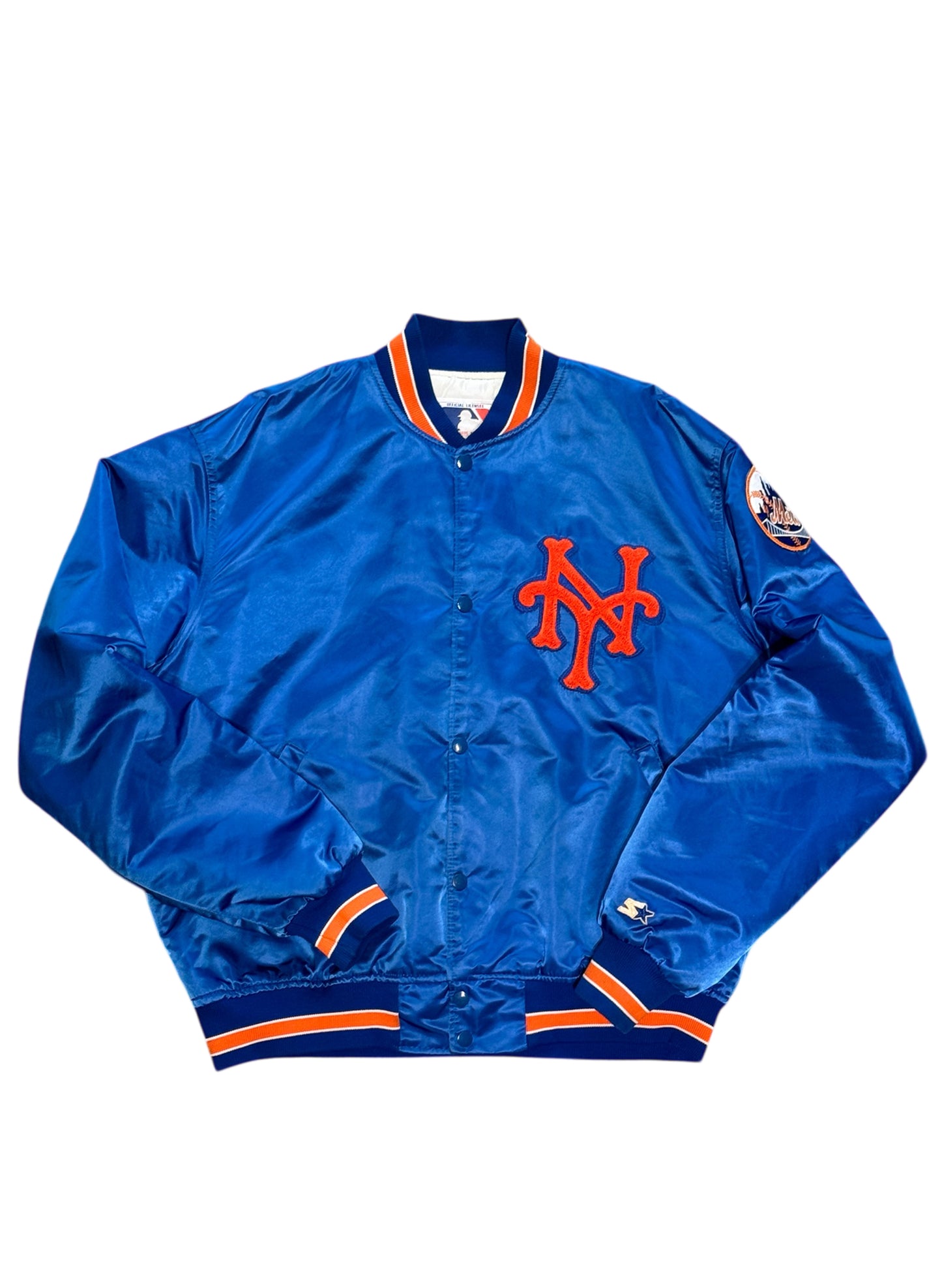 (SUP-559) STARTER NEW YORK METS QUILTING NYLON STADIUM JACKET - XL - MADE IN U.S.A.