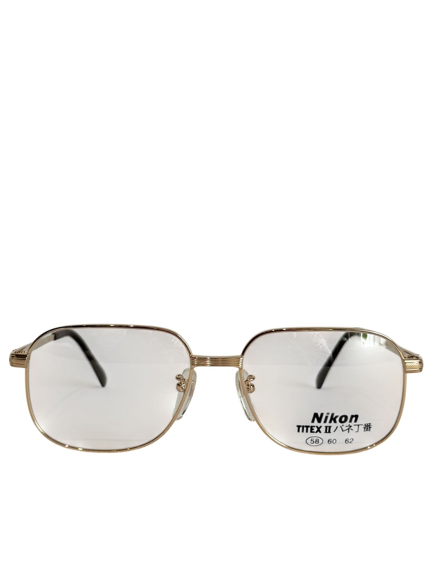(SUP-558) 90s VINTAGE GOLD FRAME GLASSES Nikon TITEX Ⅱ Ti-P