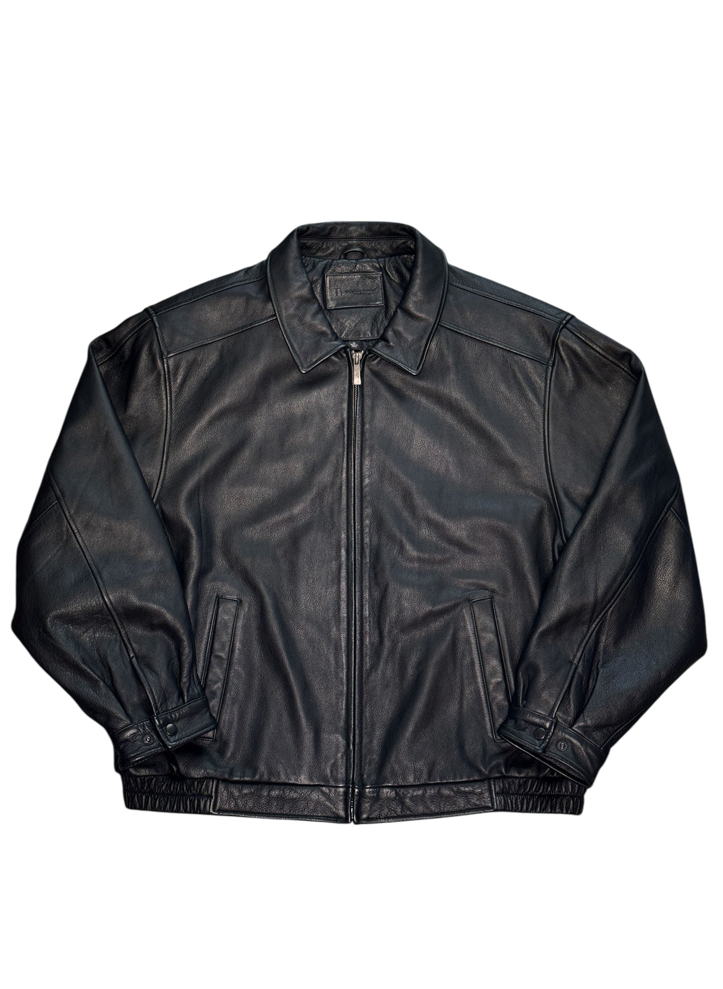 (SUP-524) Croft & Barrow LEATHER ZIP UP JACKET