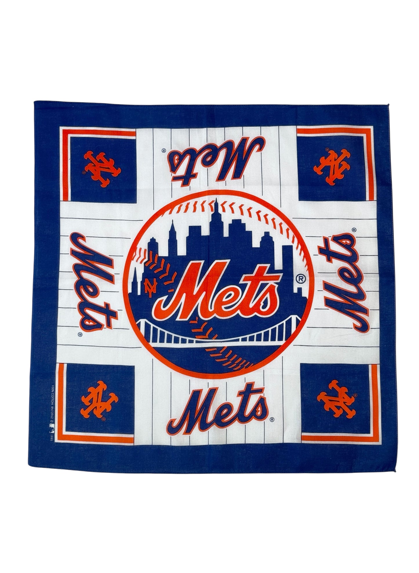 (SUP-710) DEADSTOCK 1995 MLB NEW YORK METS BANDANA