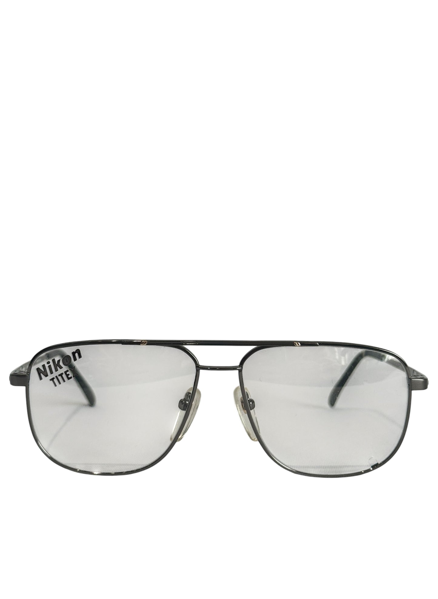 (SUP-540) 90s VINTAGE TWO BRIDGE TITAN FRAME GLASSES - Nikon TITEX
