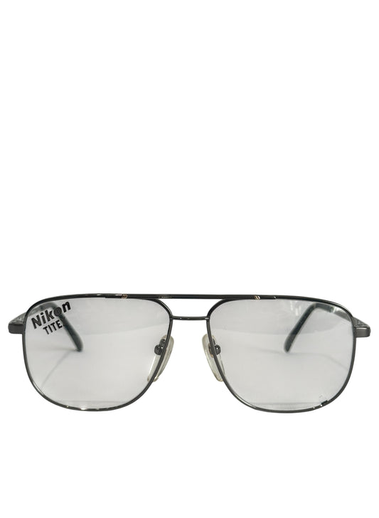 (SUP-540) 90s VINTAGE TWO BRIDGE TITAN FRAME GLASSES - Nikon TITEX