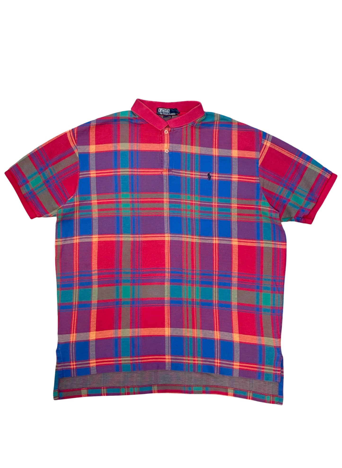(SUP-675) Polo Ralph Lauren MULTI CHECK POLO SHIRT - MADE IN U.S.A.