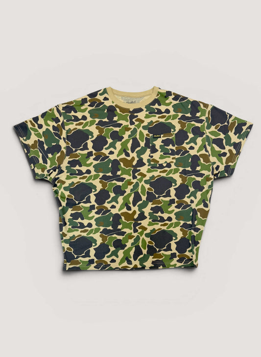 WOODBLOCK WIDE SILHOUETTE POCKET T-SHIRT DUCK HUNTER CAMO (WB-26SS-025)