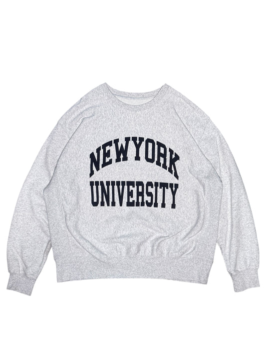 (SUP-858) NEW YORK UNIVERSITY REVERSE WEAVE CREW SWEAT - メンズLサイズ相当