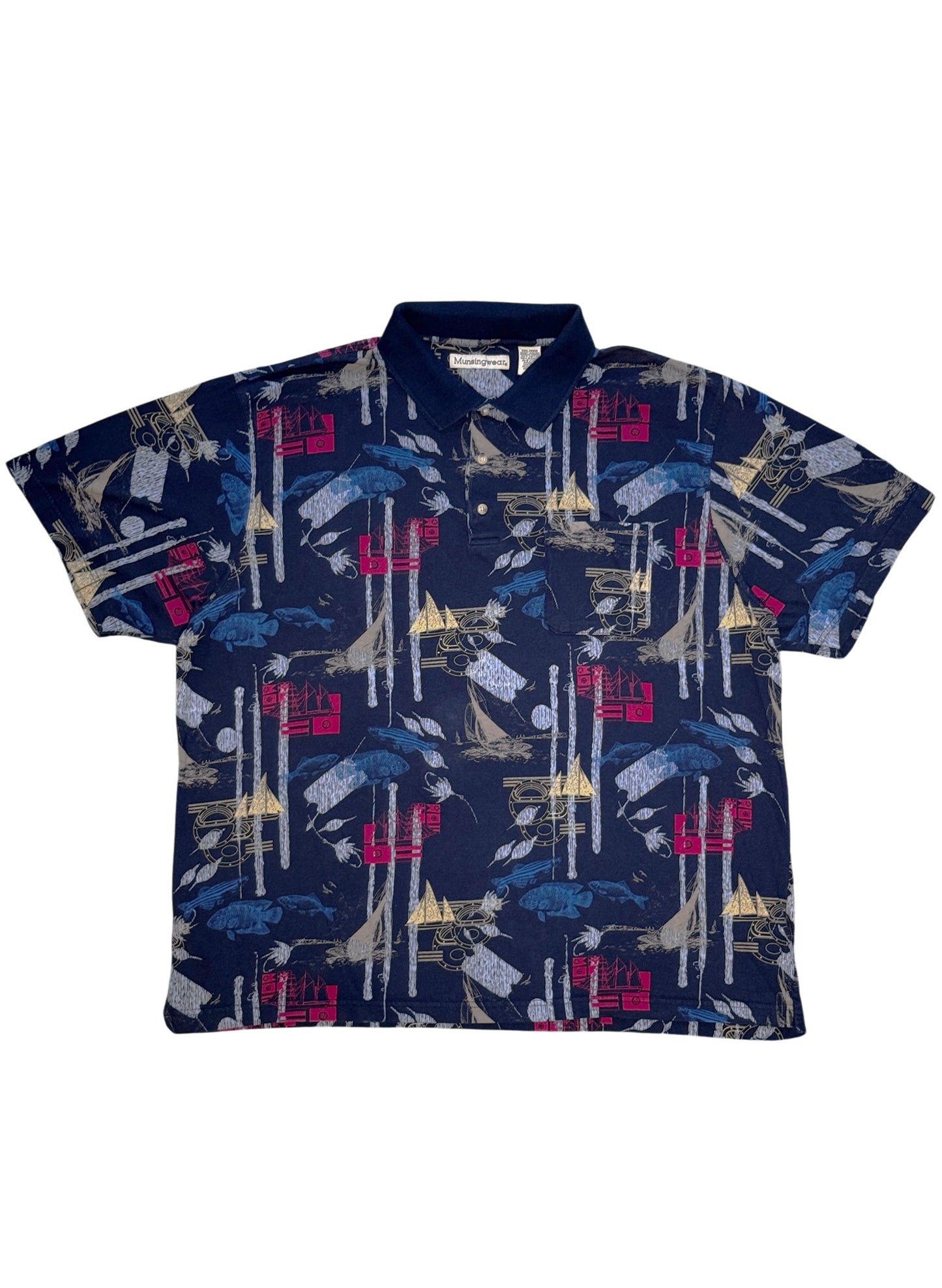 (SUP-692) Munsingwear FISHING POLO SHIRT