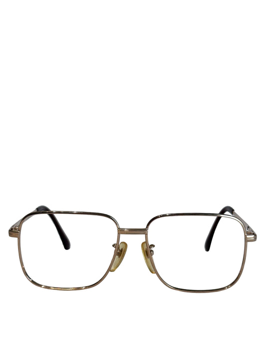 (SUP-767) 90s VINTAGE GOLD FRAME GLASSES - Nikon（レンズなし）