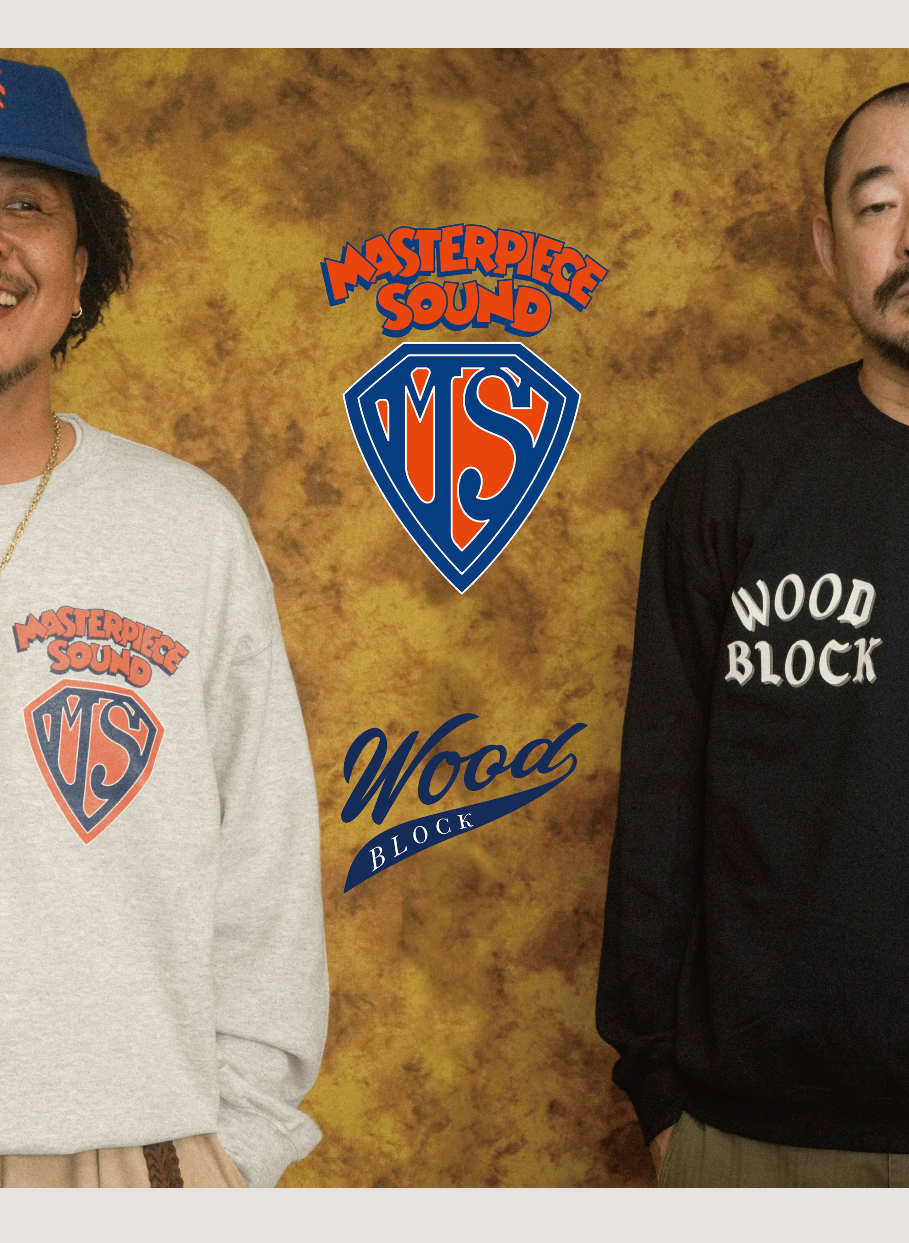 MASTERPIECE SOUND x WOODBLOCK CREW NECK SWEAT GREY (WB-25AW-016)