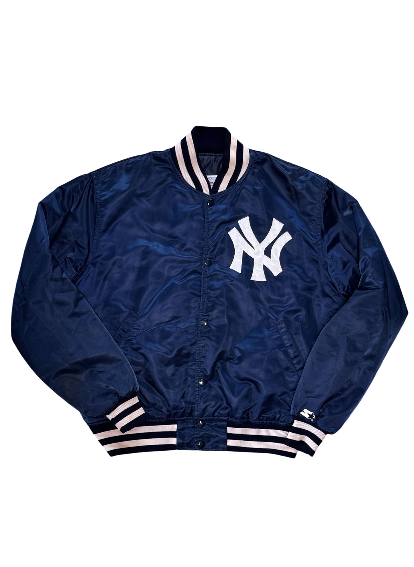 (SUP-774) STARTER NEW YORK YANKEES NYLON STADIUM JACKET (L) - MADE IN U.S.A.