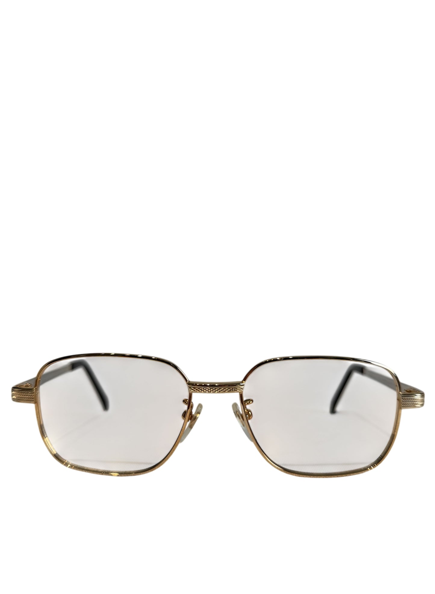 (SUP-419) 90s VINTAGE GOLD FRAME GLASSES Ti-P（レンズなし）