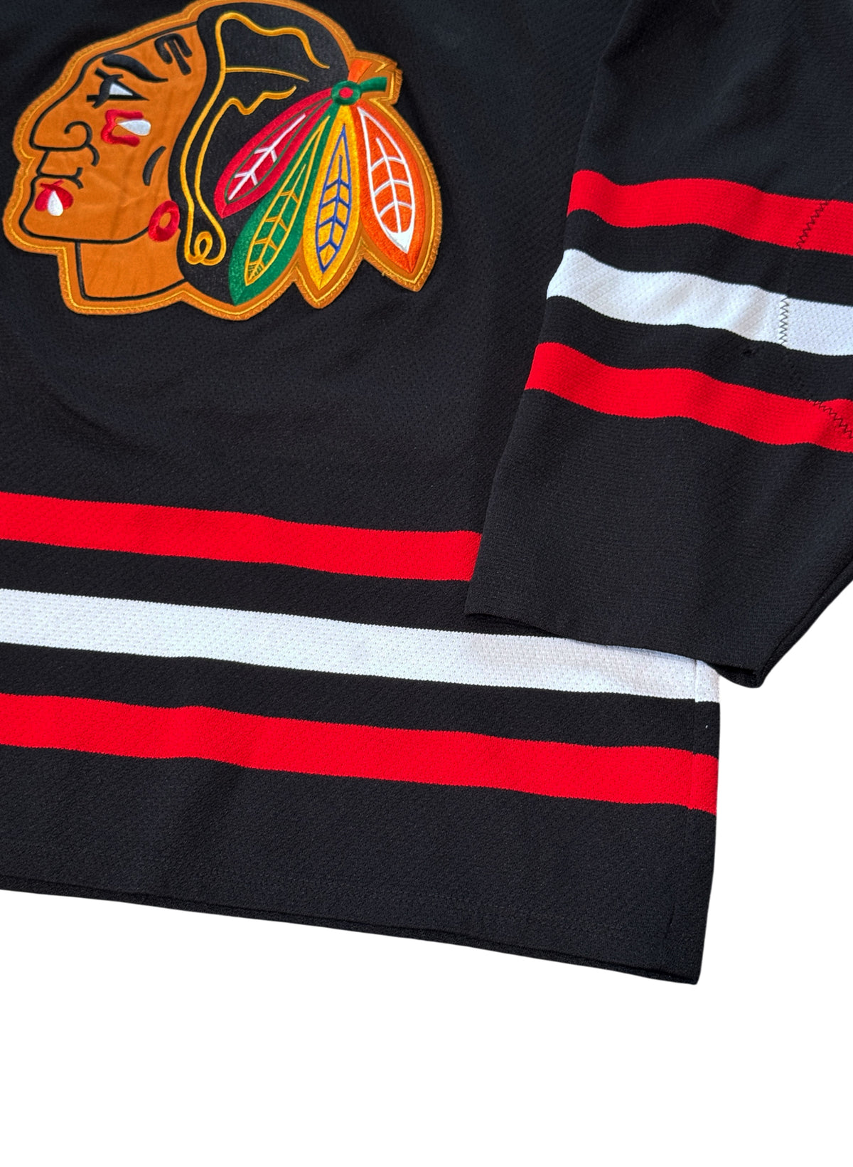 (SUP-792) NHL CHICAGO BLACKHAWKS MESH HOCKEY SHIRT "22" - L - MADE IN CANADA