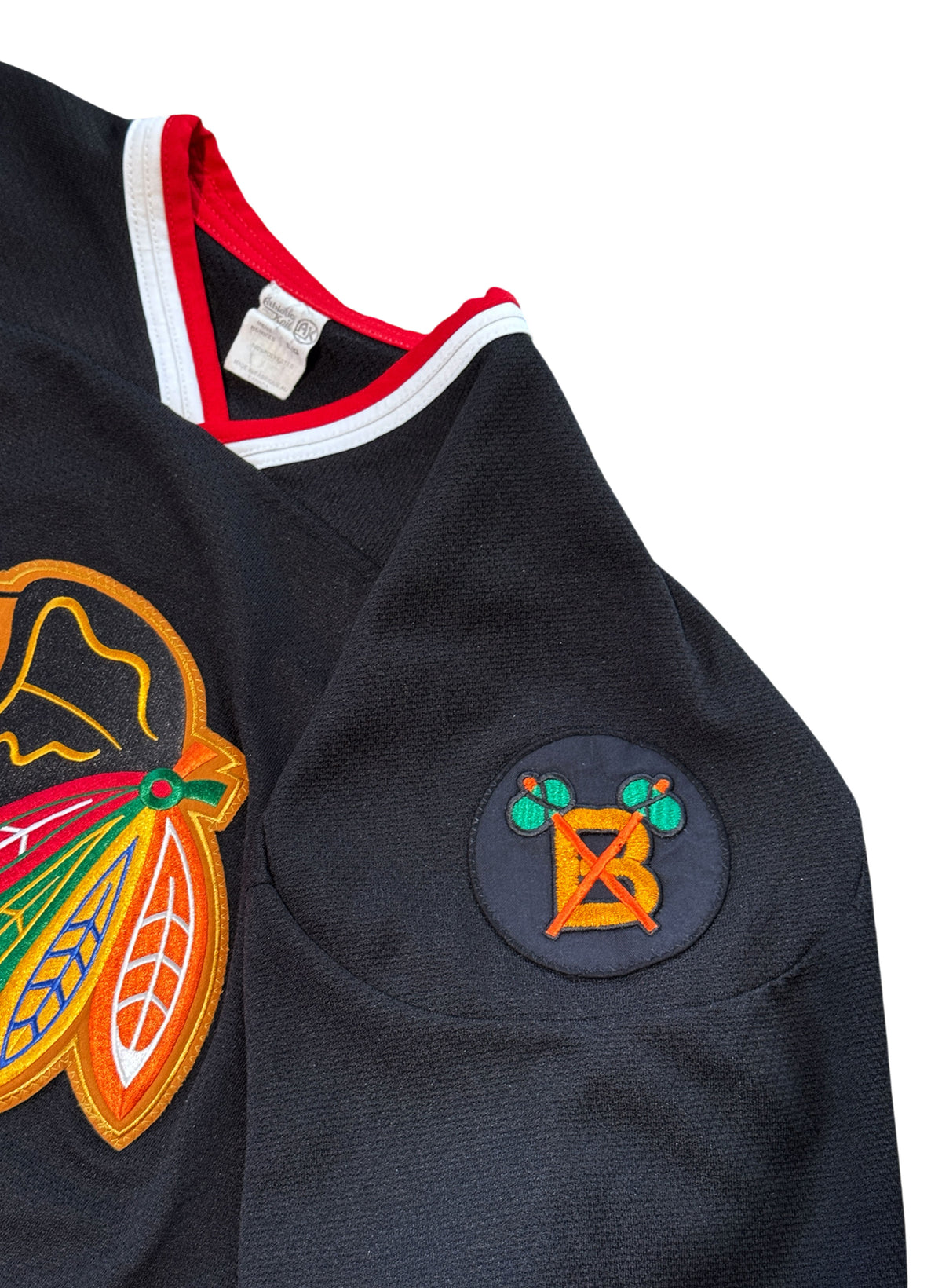 (SUP-792) NHL CHICAGO BLACKHAWKS MESH HOCKEY SHIRT "22" - L - MADE IN CANADA