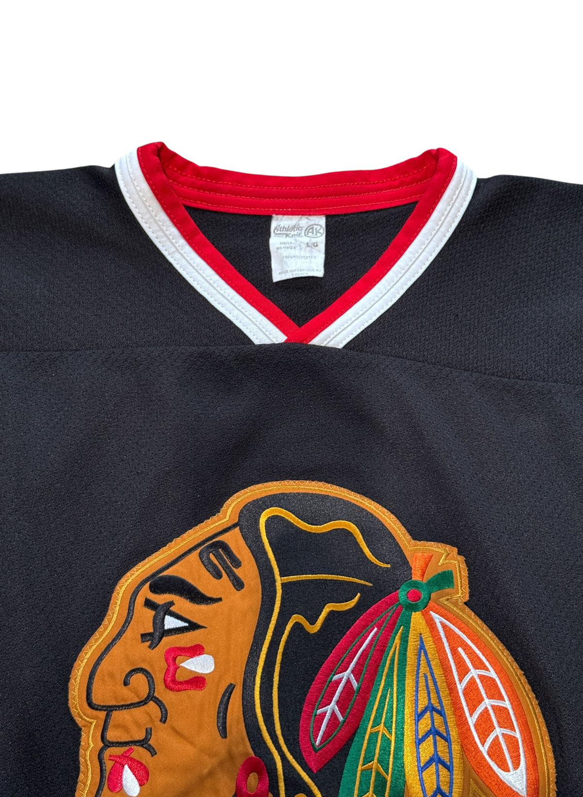 (SUP-792) NHL CHICAGO BLACKHAWKS MESH HOCKEY SHIRT "22" - L - MADE IN CANADA