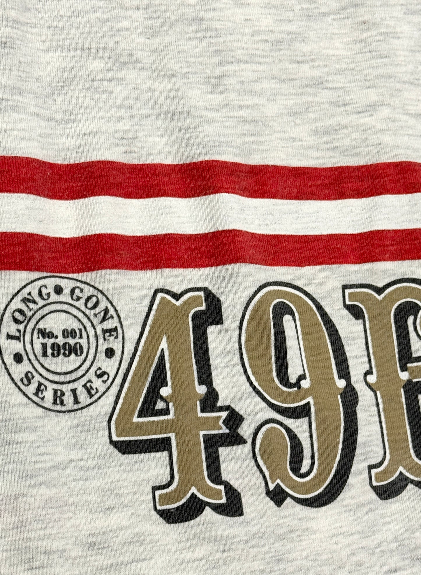 (UD-225) LONG GONE  7分丈 T-SHIRT SAN FRANCISCO 49ERS - MADE IN U.S.A.