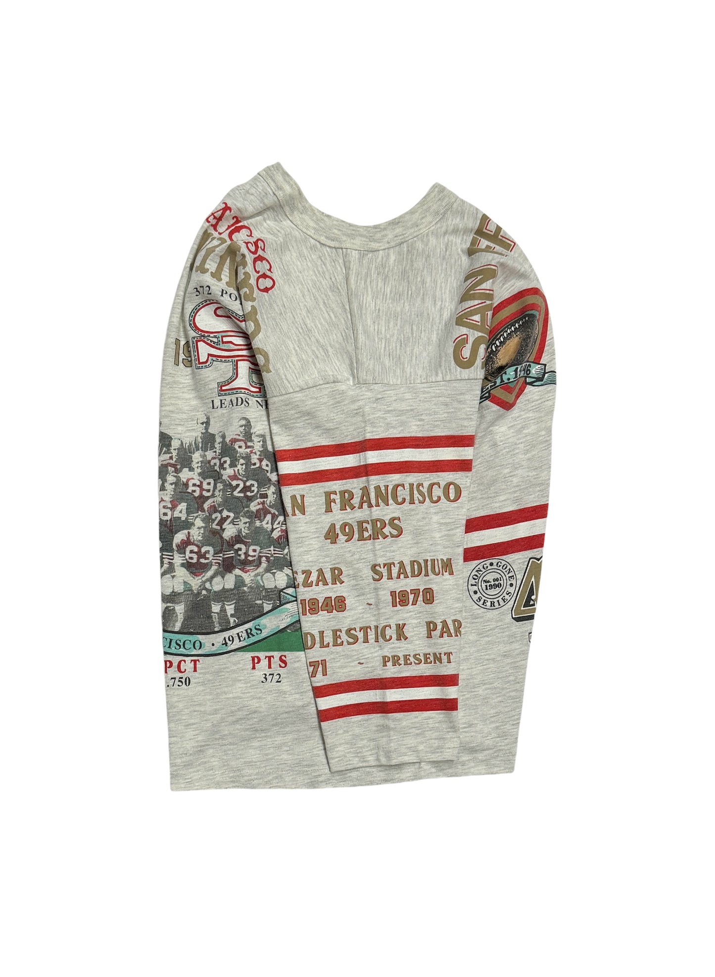 (UD-225) LONG GONE  7分丈 T-SHIRT SAN FRANCISCO 49ERS - MADE IN U.S.A.