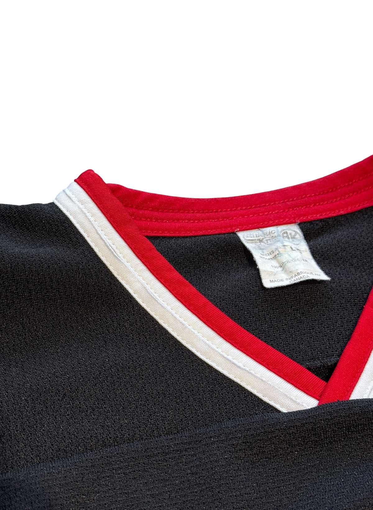 (SUP-793) NHL CHICAGO BLACKHAWKS MESH HOKEY SHIRT "29" - L - MADE IN CANADA