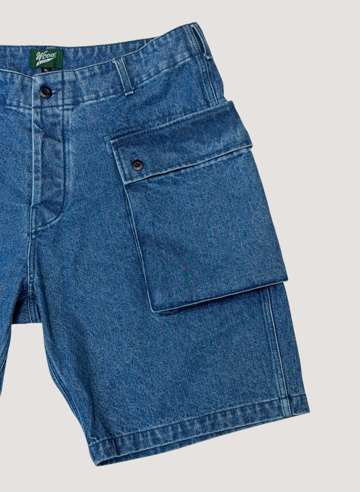 WOODBLOCK W-44 DENIM CARGO SHORTS INDIGO (WB-26SS-023)