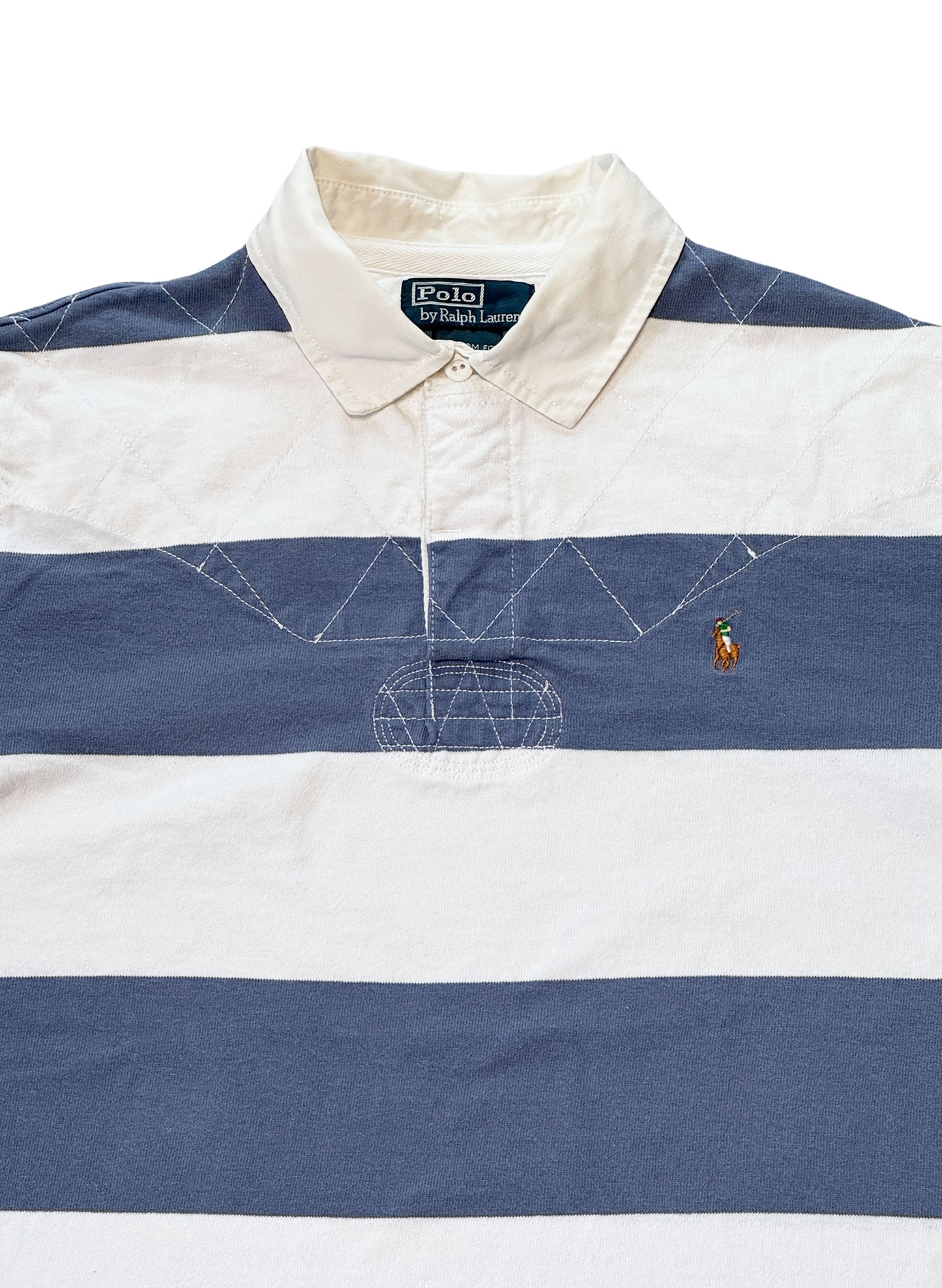 (SUP-702) Polo Ralph Lauren RUGBY SHIRT - WHITE/GREY