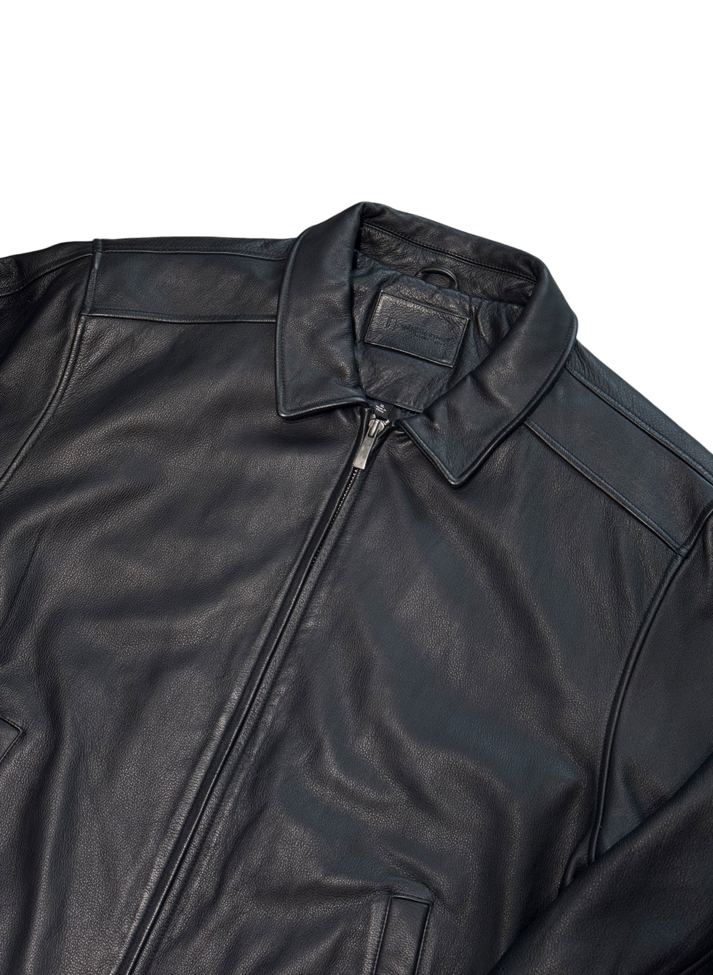 (SUP-524) Croft & Barrow LEATHER ZIP UP JACKET