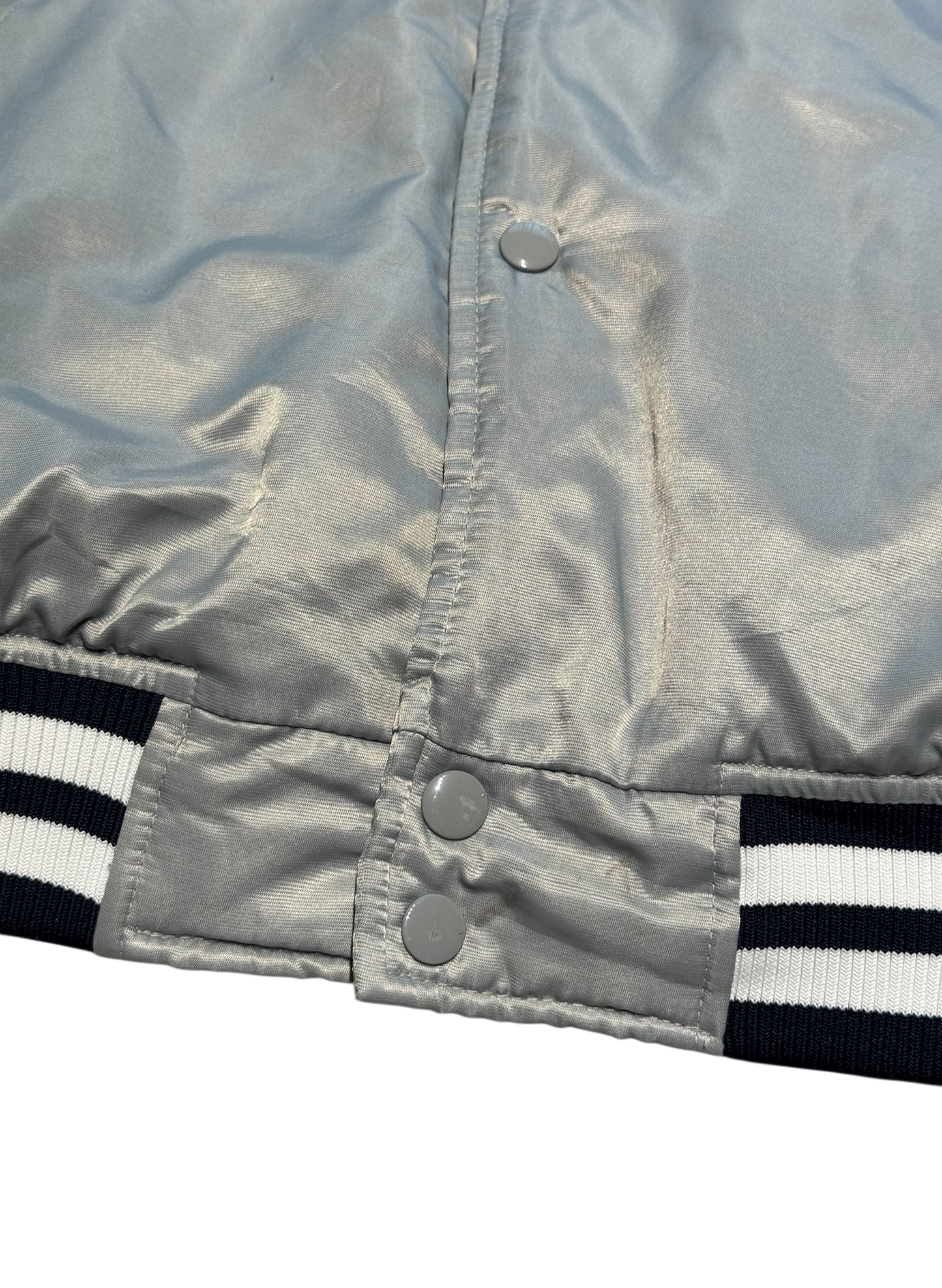 (SUP-553) STARTER NEW YORK YANKEES QUILTING STADIUM JACKET - GREY - L