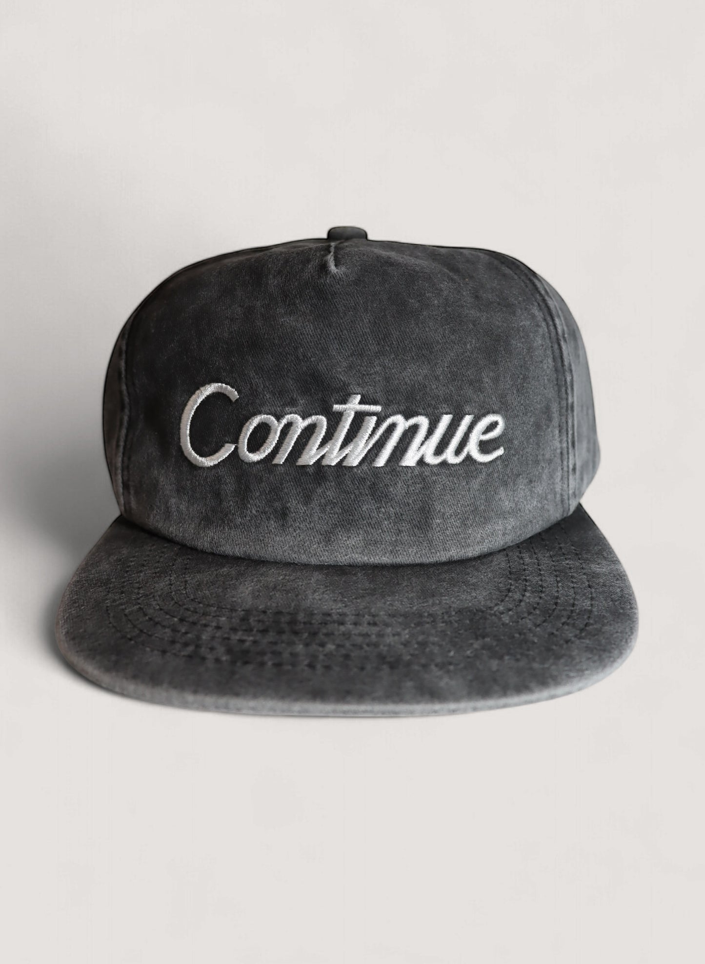 WOODBLOCK x YSM "CONTINUE" SCRIPT LOGO SNAP BACK CAP PIGMENT BLACK (WB-24AW-009)