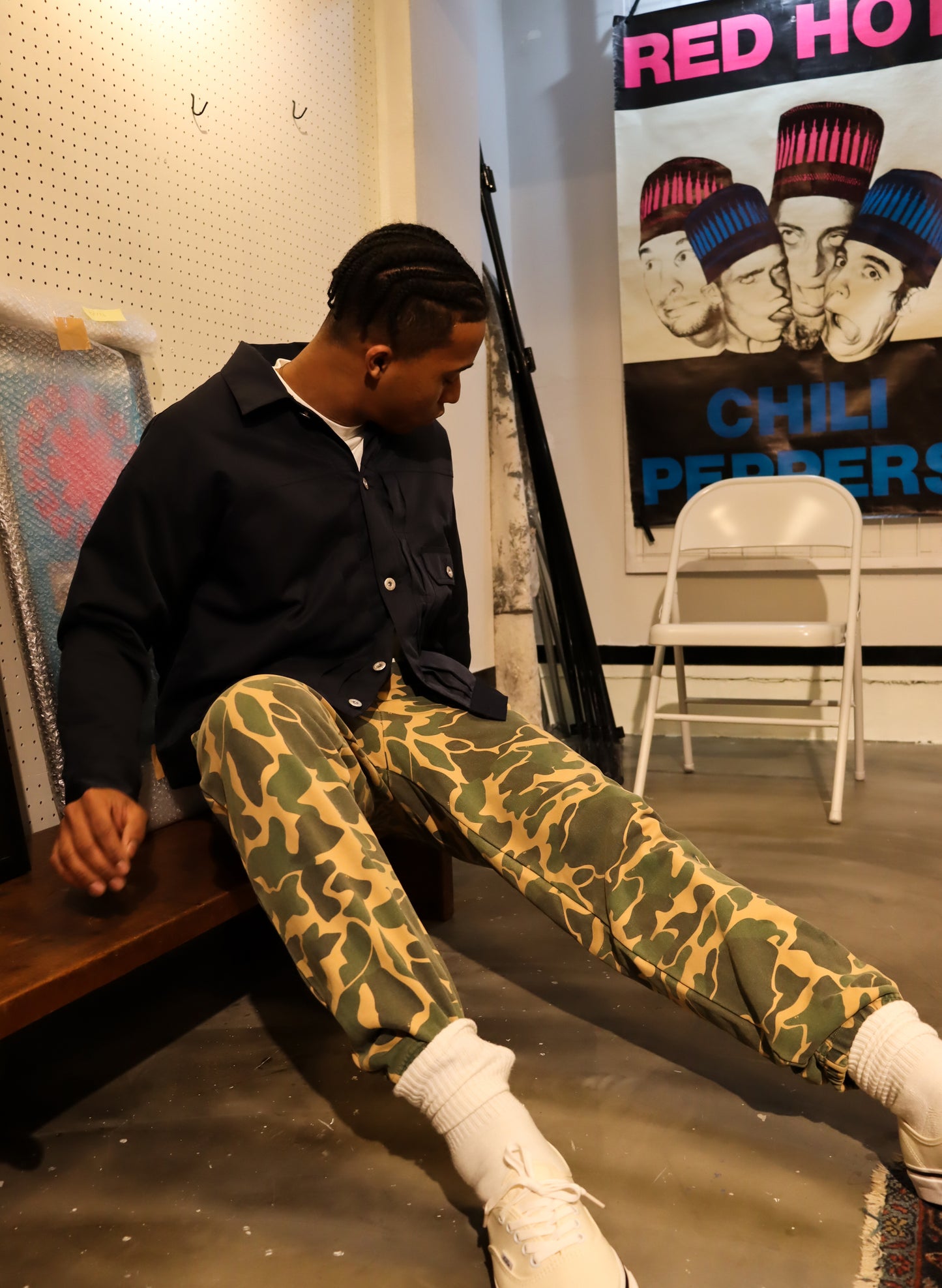 WOODBLOCK CAMO SWEAT PANTS (WB-24SS-023)