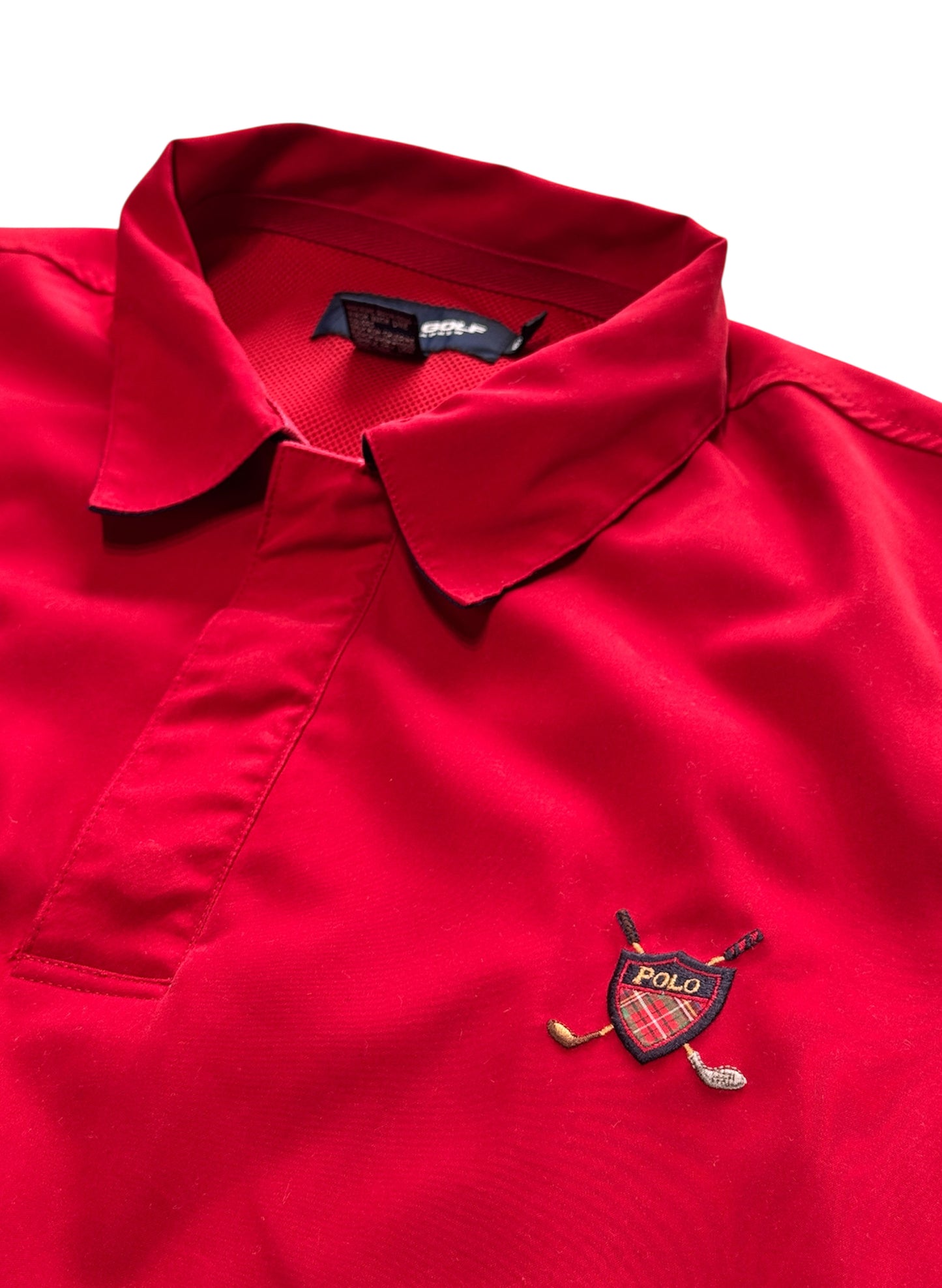 (SUP-470) POLO GOLF SNAP BUTTON PULLOVER JACKET - RED