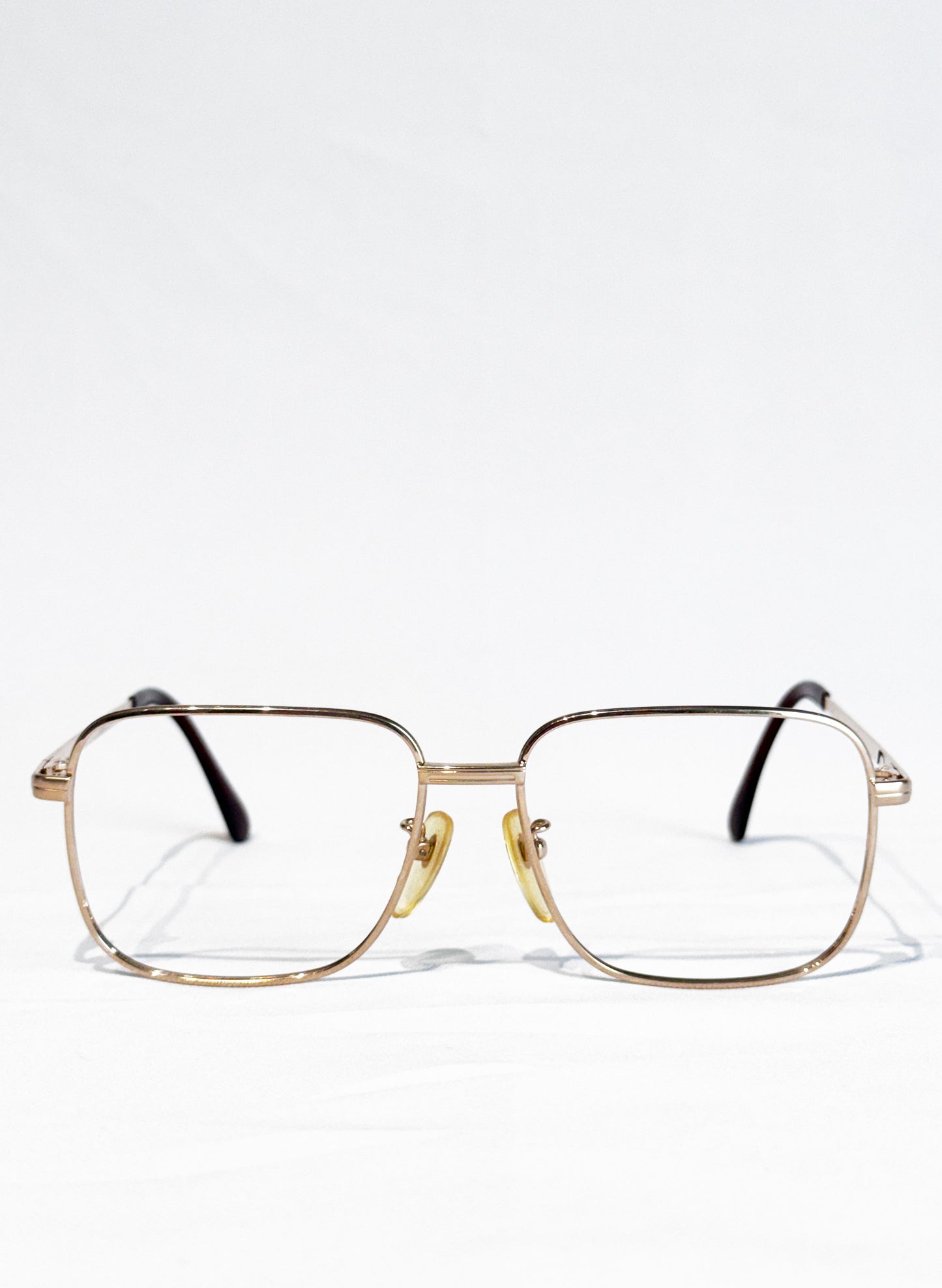 (SUP-767) 90s VINTAGE GOLD FRAME GLASSES - Nikon（レンズなし）