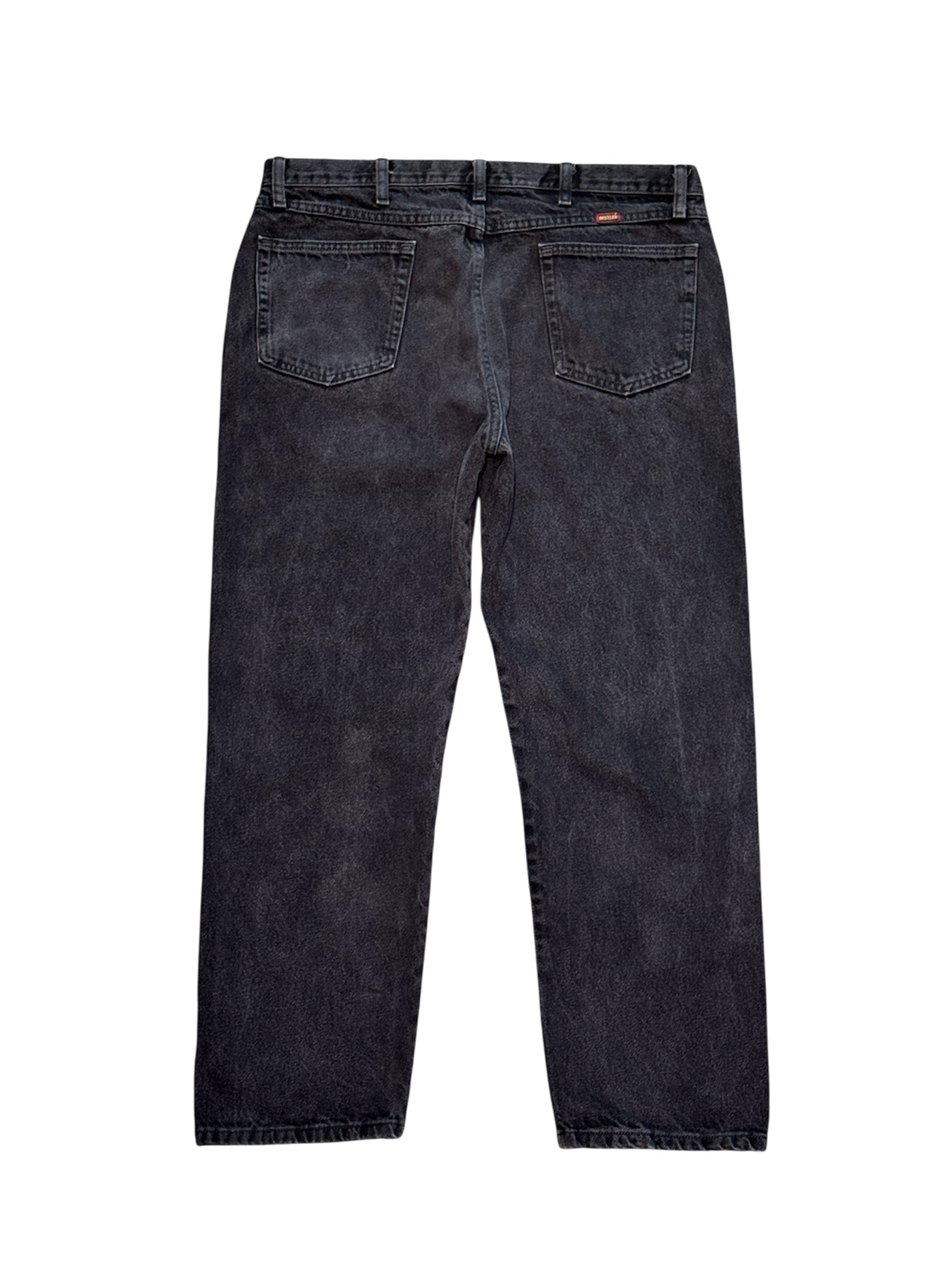 (SUP-462) RUSTLER BLACK DENIM - W38 x L30 - MADE IN MEXICO