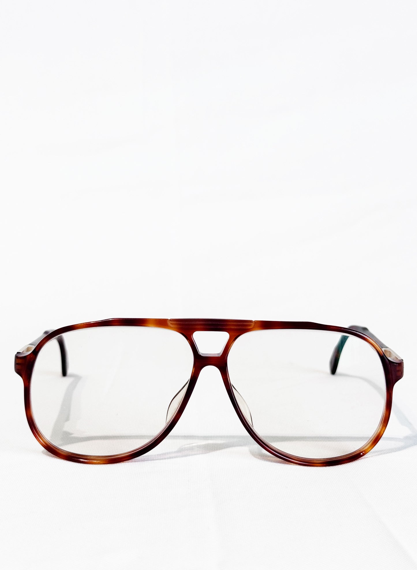 (SUP-789) VINTAGE TWO BRIDGE TORTOISE GLASSES - RALPH renoma PARIS