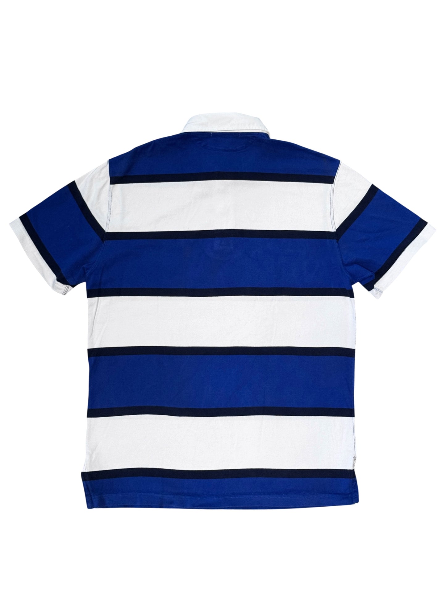 (SUP-703) Polo Ralph Lauren RUGBY SHIRT - WHITE/BLUE/NAVY