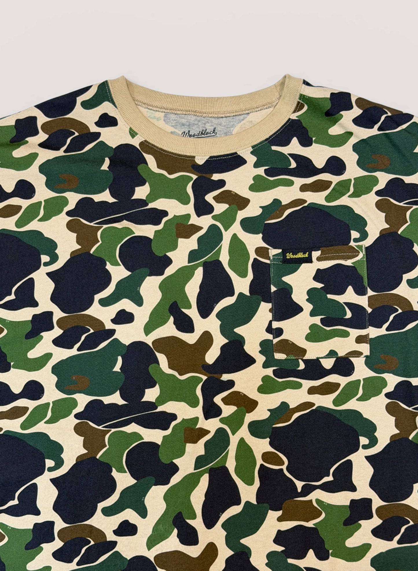 WOODBLOCK WIDE SILHOUETTE POCKET T-SHIRT DUCK HUNTER CAMO (WB-26SS-025)