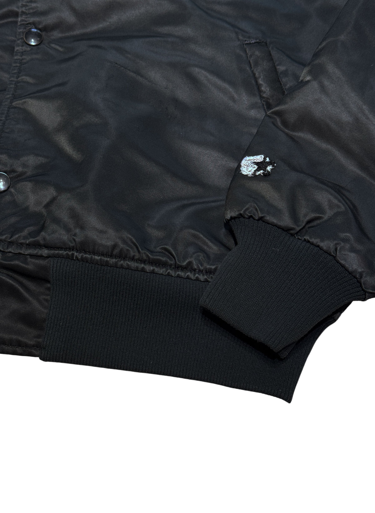 (SUP-855) STARTER NFL "LOS ANGELES" RAIDERS NYLON QUILTING STADIUM JACKET - L - MADE IN U.S.A.