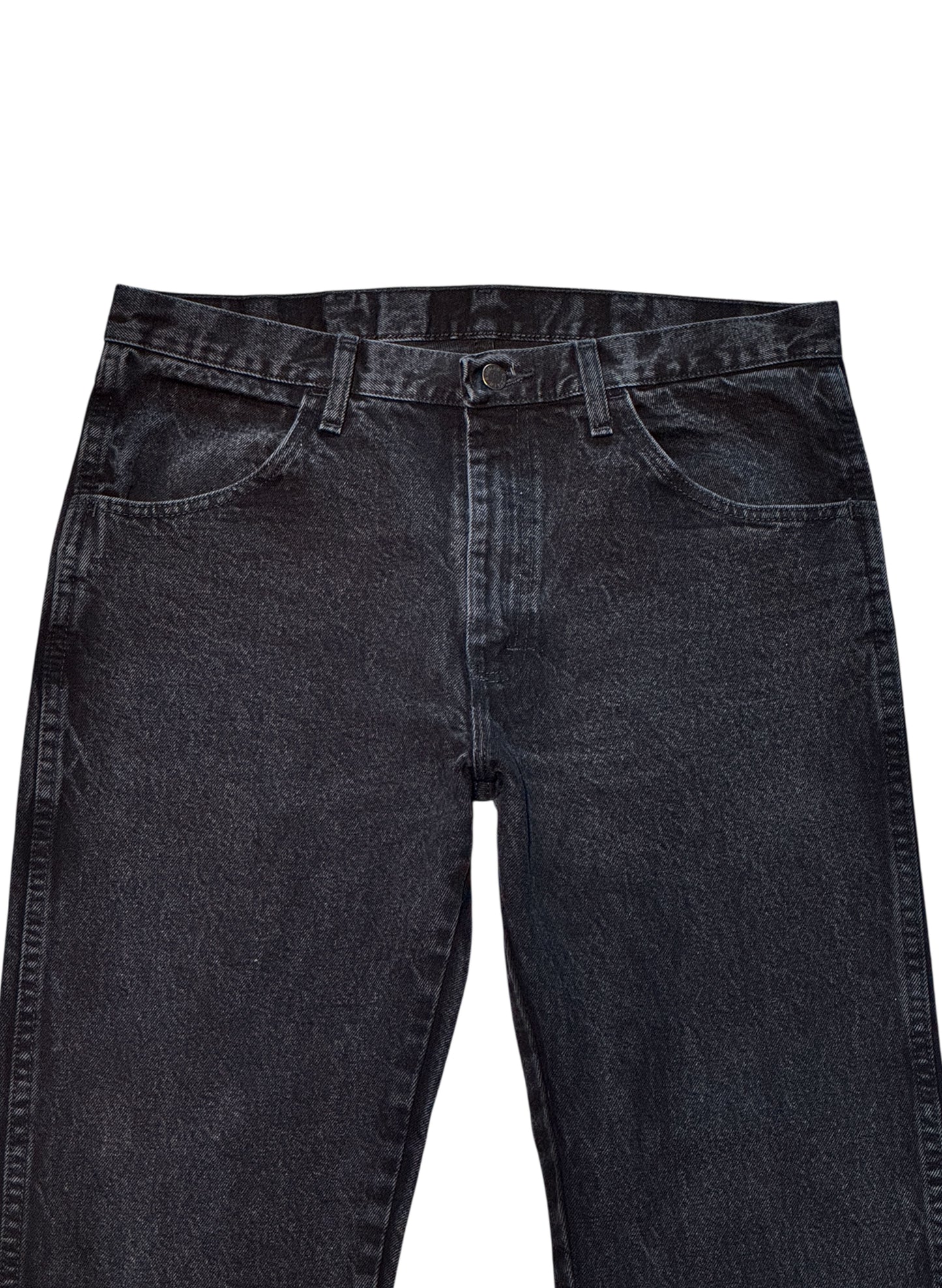 (SUP-491) RUSTLER BLACK DENIM - W34 x L30 - MADE IN MEXICO