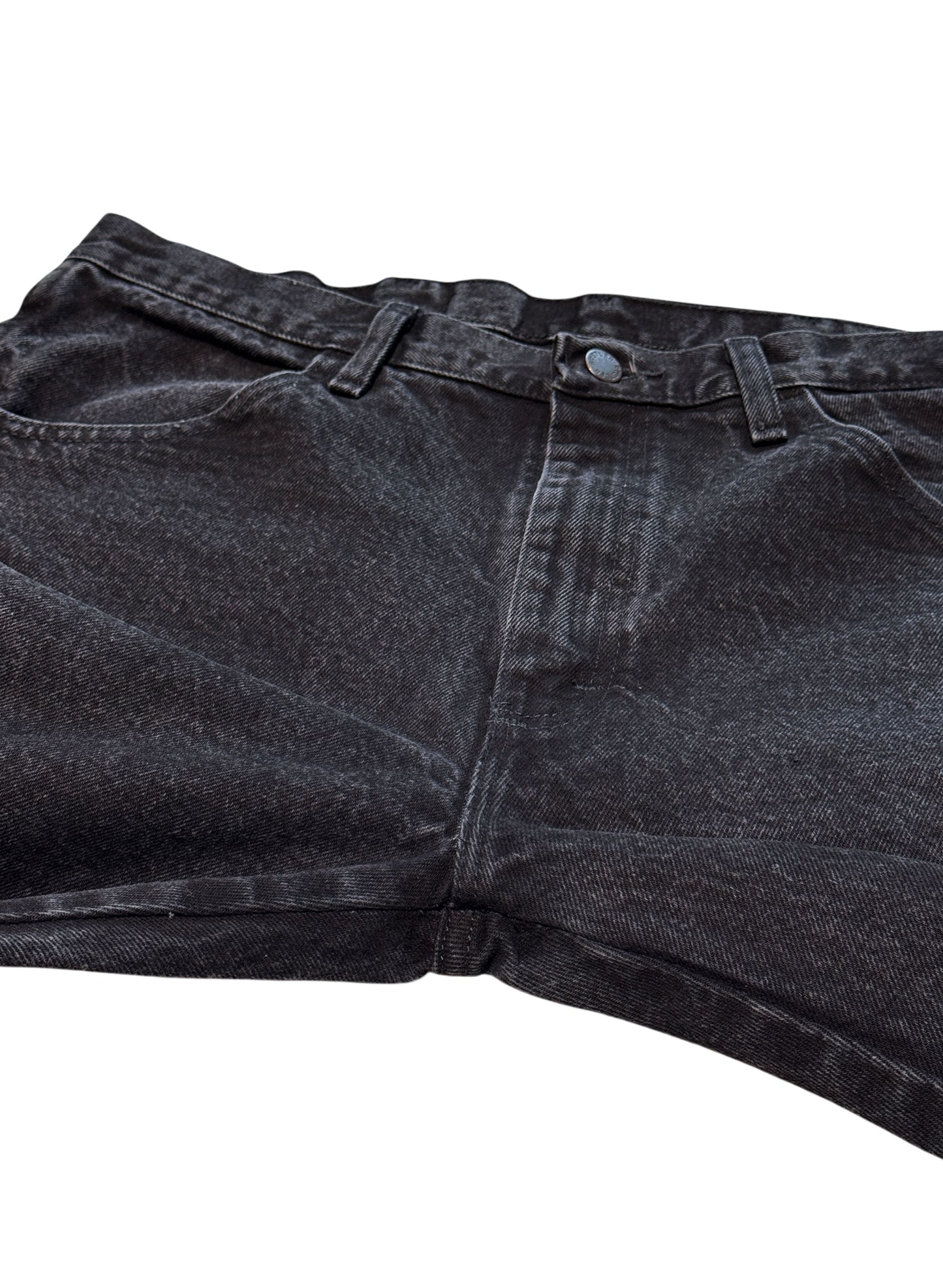 (SUP-491) RUSTLER BLACK DENIM - W34 x L30 - MADE IN MEXICO