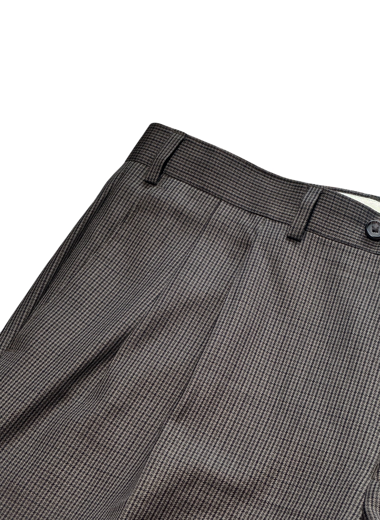 (SUP-529) LAUREN RALPH LAUREN HOUNDSTOOTH WOOL 2TUCK TROUSERS - W36