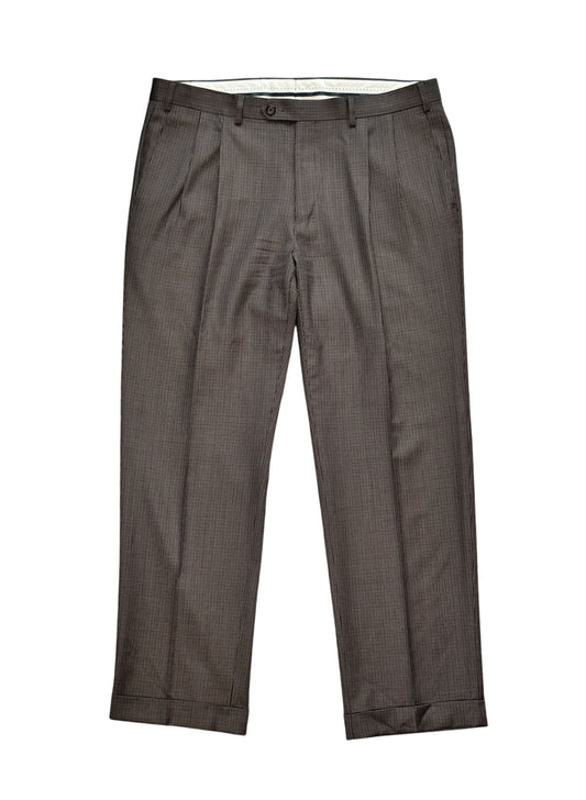 (SUP-529) LAUREN RALPH LAUREN HOUNDSTOOTH WOOL 2TUCK TROUSERS - W36