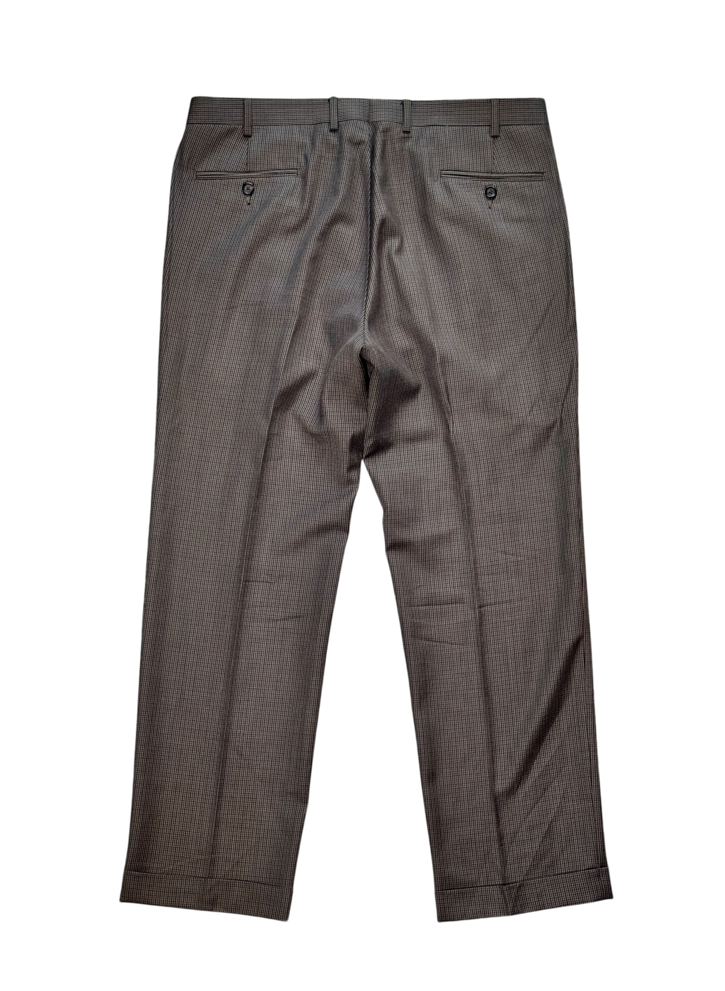 (SUP-529) LAUREN RALPH LAUREN HOUNDSTOOTH WOOL 2TUCK TROUSERS - W36