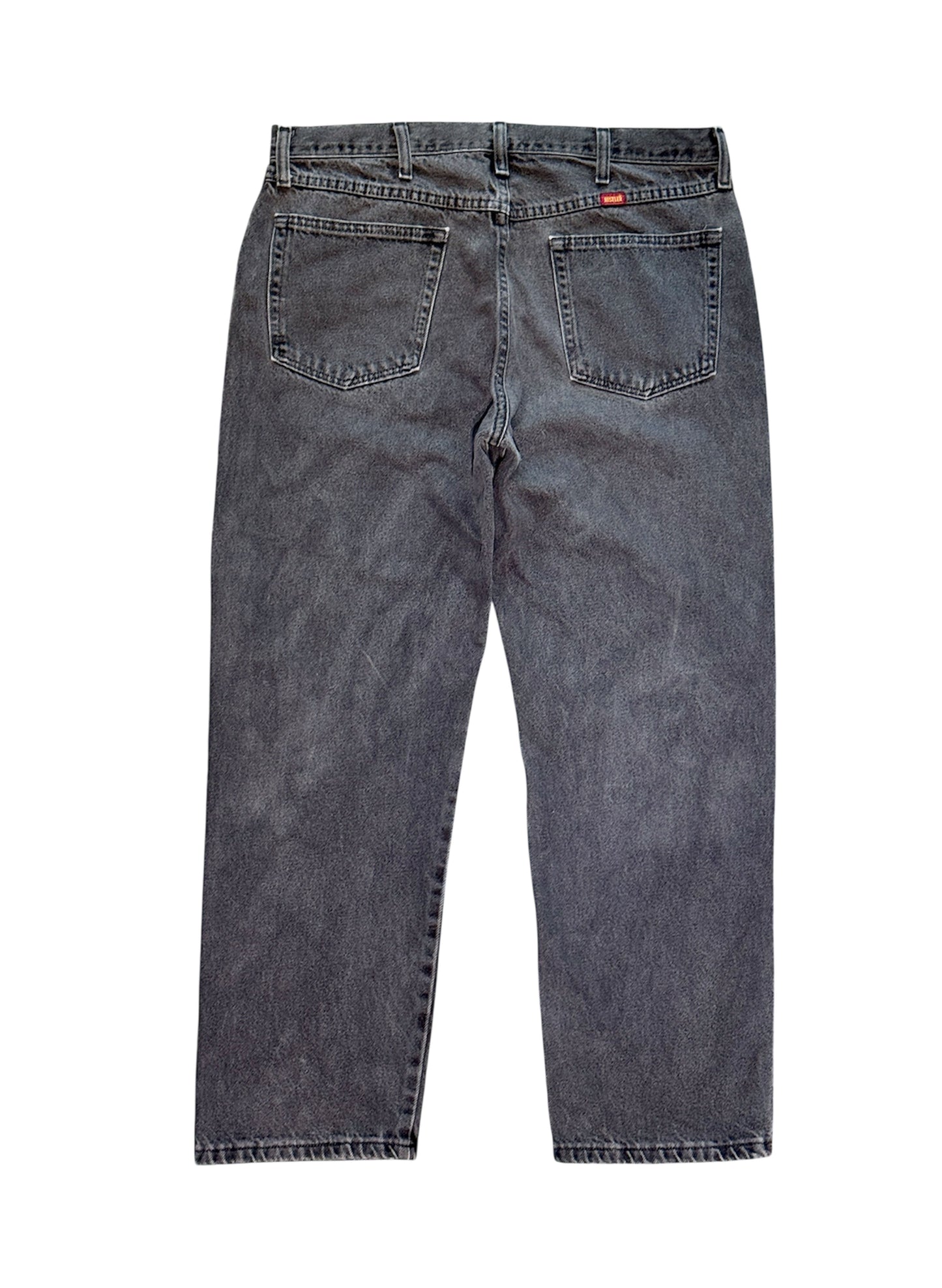 (SUP-461) RUSTLER BLACK FADE DENIM - W36 x L29 - MADE IN MEXICO