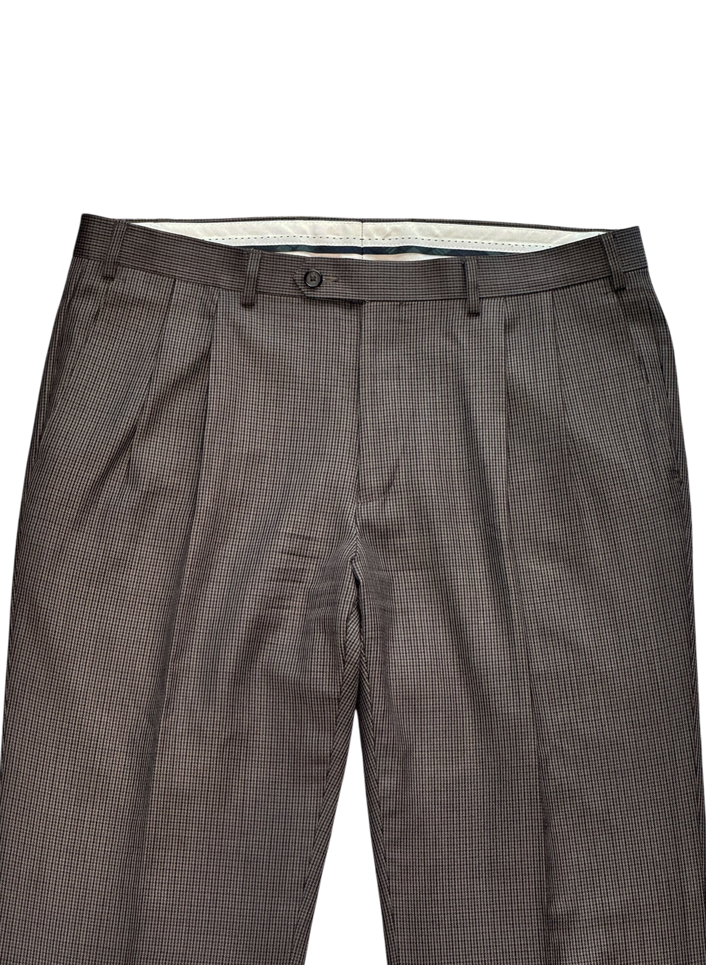 (SUP-529) LAUREN RALPH LAUREN HOUNDSTOOTH WOOL 2TUCK TROUSERS - W36