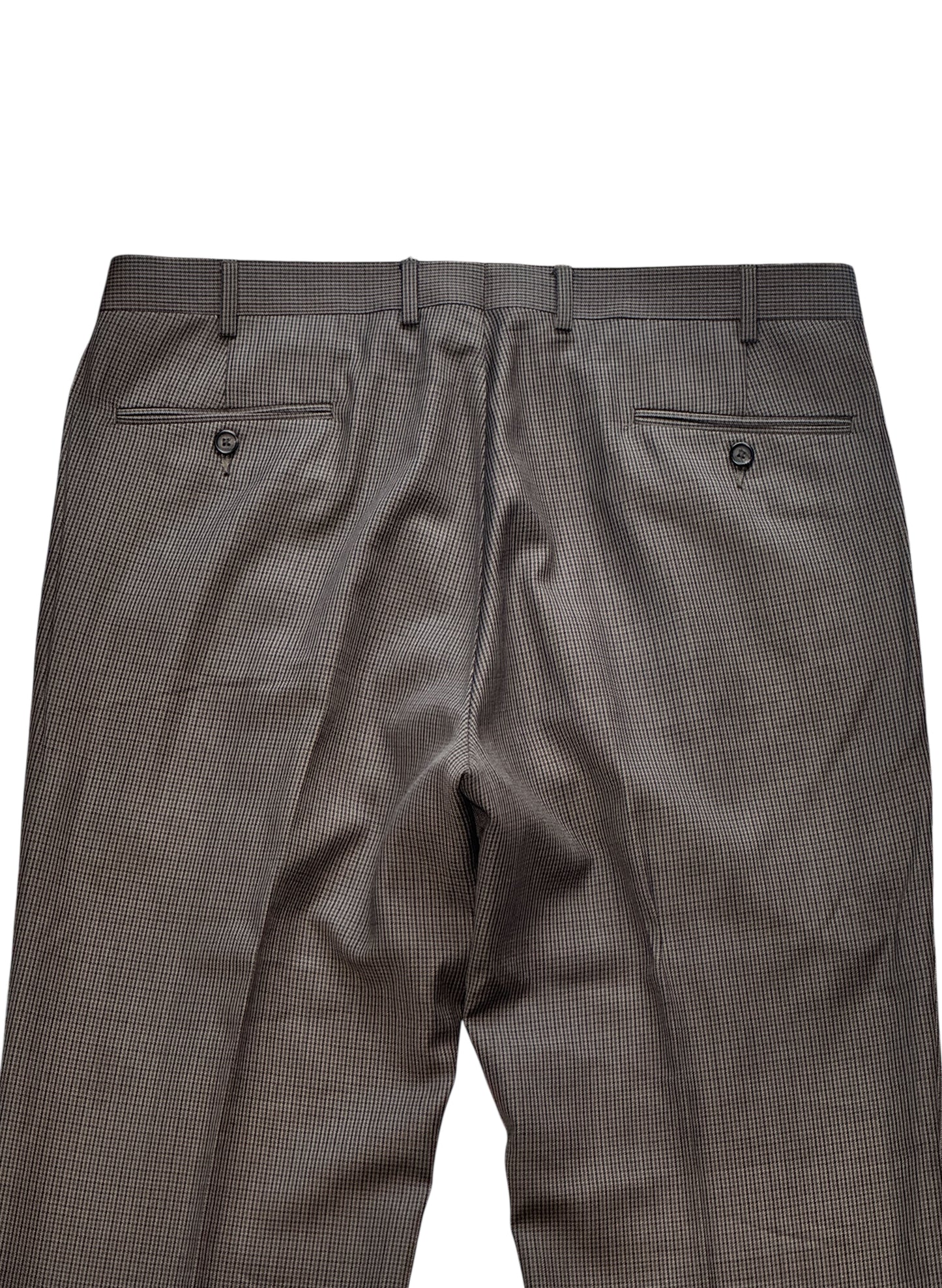 (SUP-529) LAUREN RALPH LAUREN HOUNDSTOOTH WOOL 2TUCK TROUSERS - W36