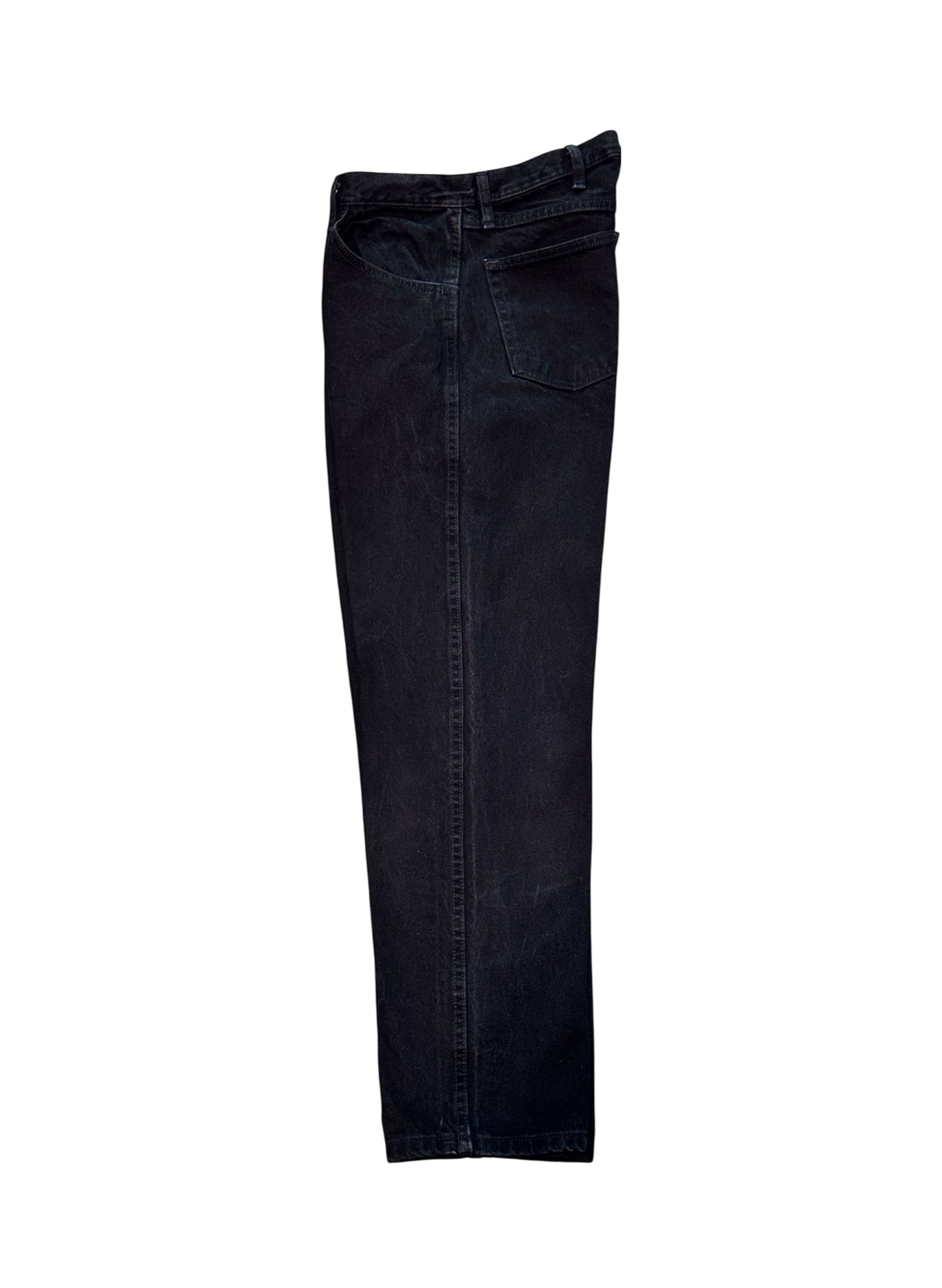 (SUP-492) RUSTLER BLACK DENIM - W36 x L30 - MADE IN NICARAGUA