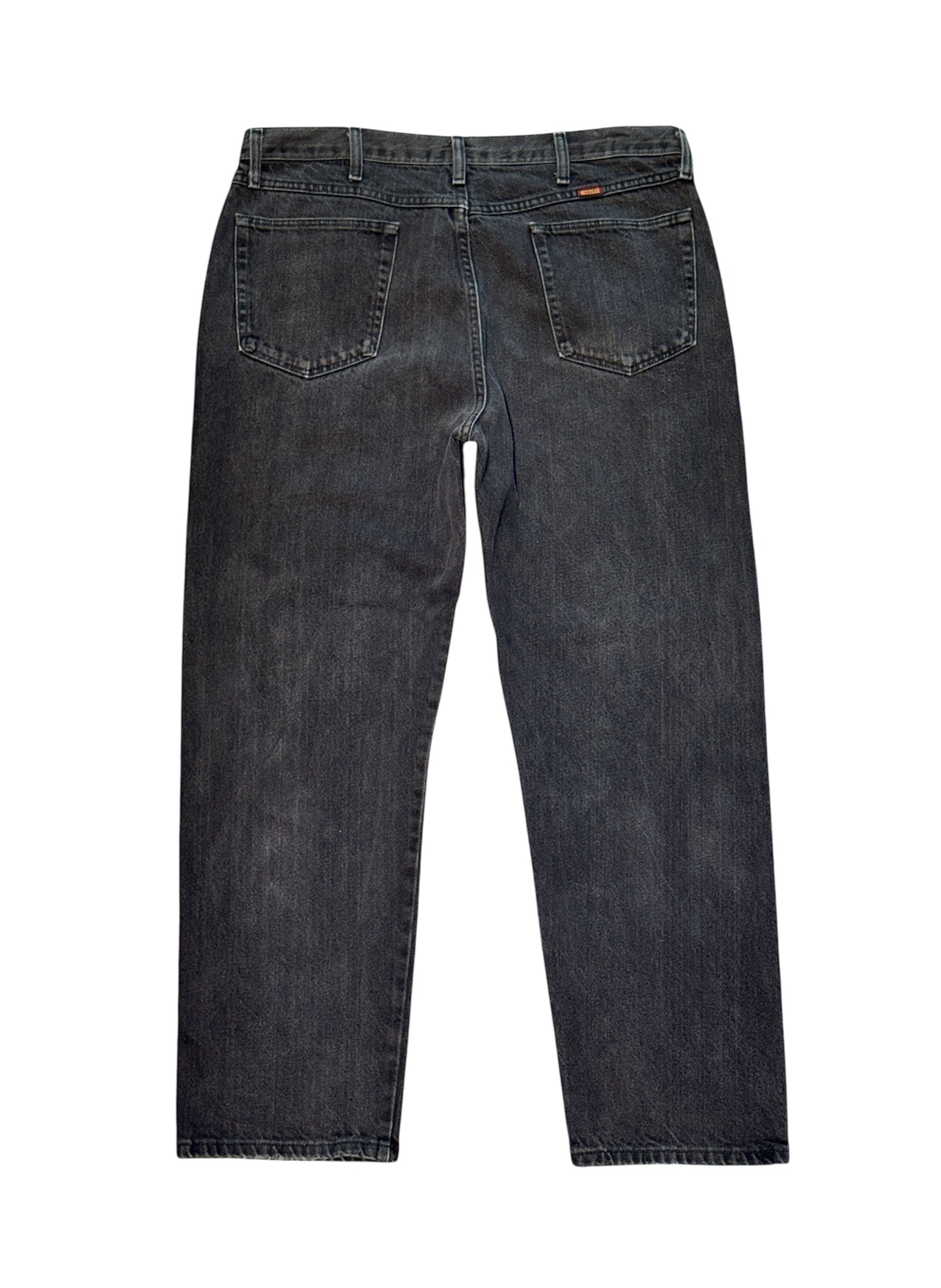 (SUP-493) RUSTLER BLACK FADE DENIM - W38 x L30 - MADE IN MEXICO