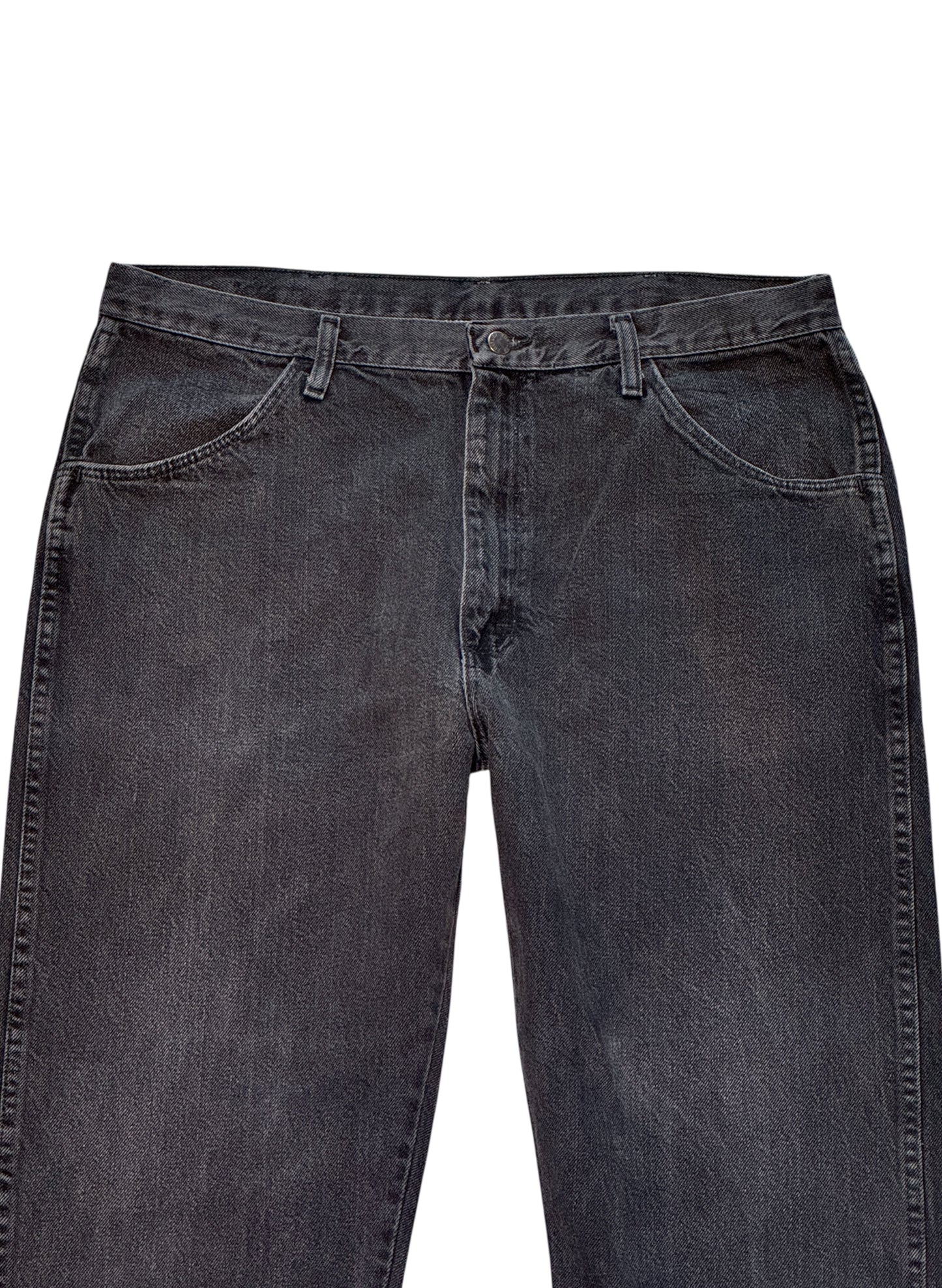 (SUP-493) RUSTLER BLACK FADE DENIM - W38 x L30 - MADE IN MEXICO