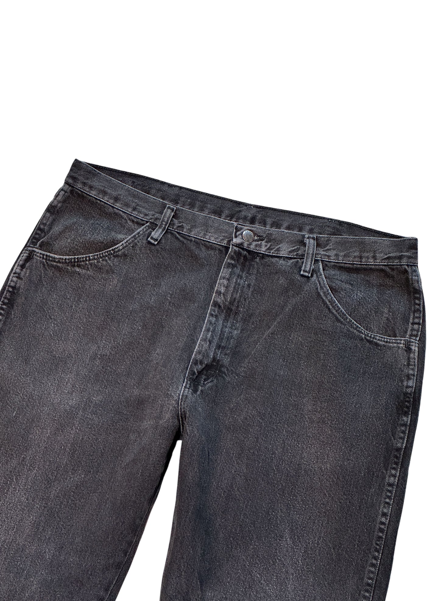 (SUP-493) RUSTLER BLACK FADE DENIM - W38 x L30 - MADE IN MEXICO