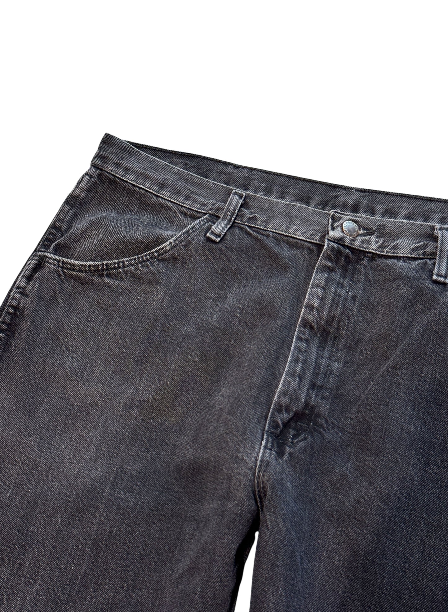 (SUP-493) RUSTLER BLACK FADE DENIM - W38 x L30 - MADE IN MEXICO