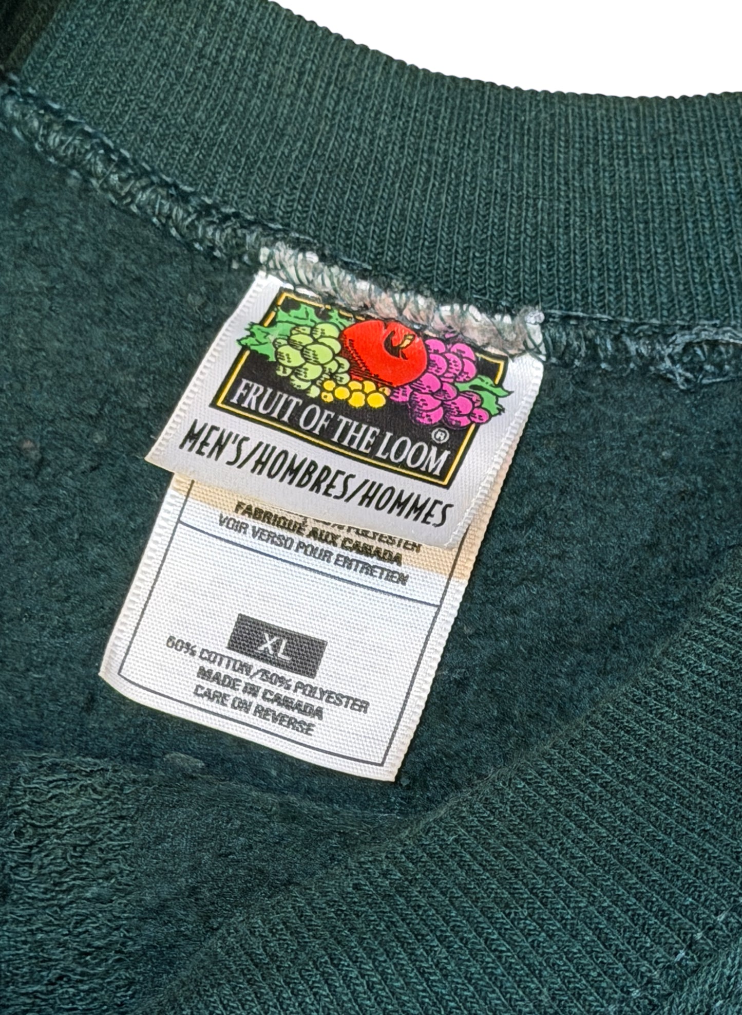 (UD-282) FRUIT OF THE LOOM RAGLAN SLEEVE CREW NECK SWEAT MADE IN CANADA