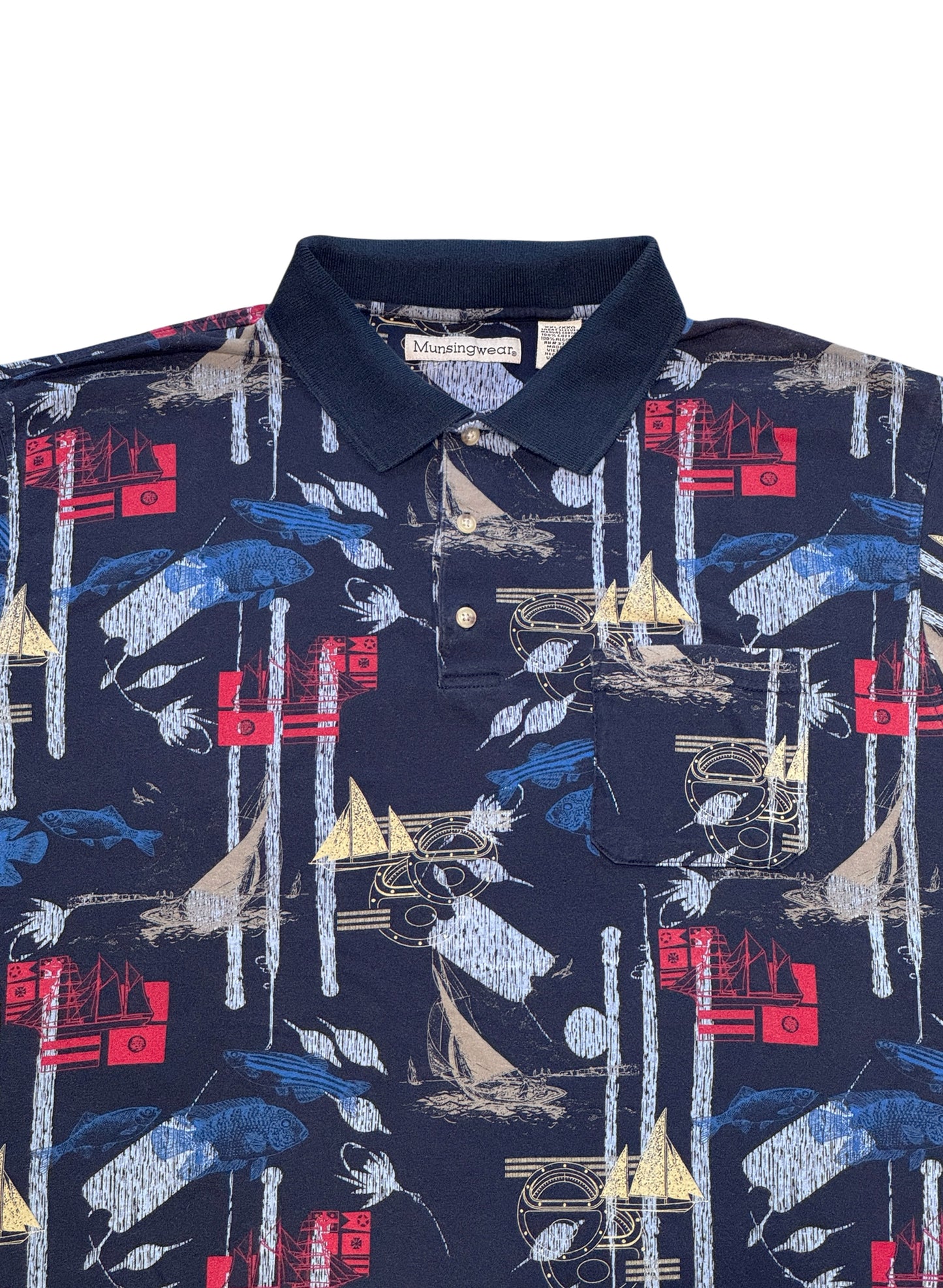 (SUP-692) Munsingwear FISHING POLO SHIRT