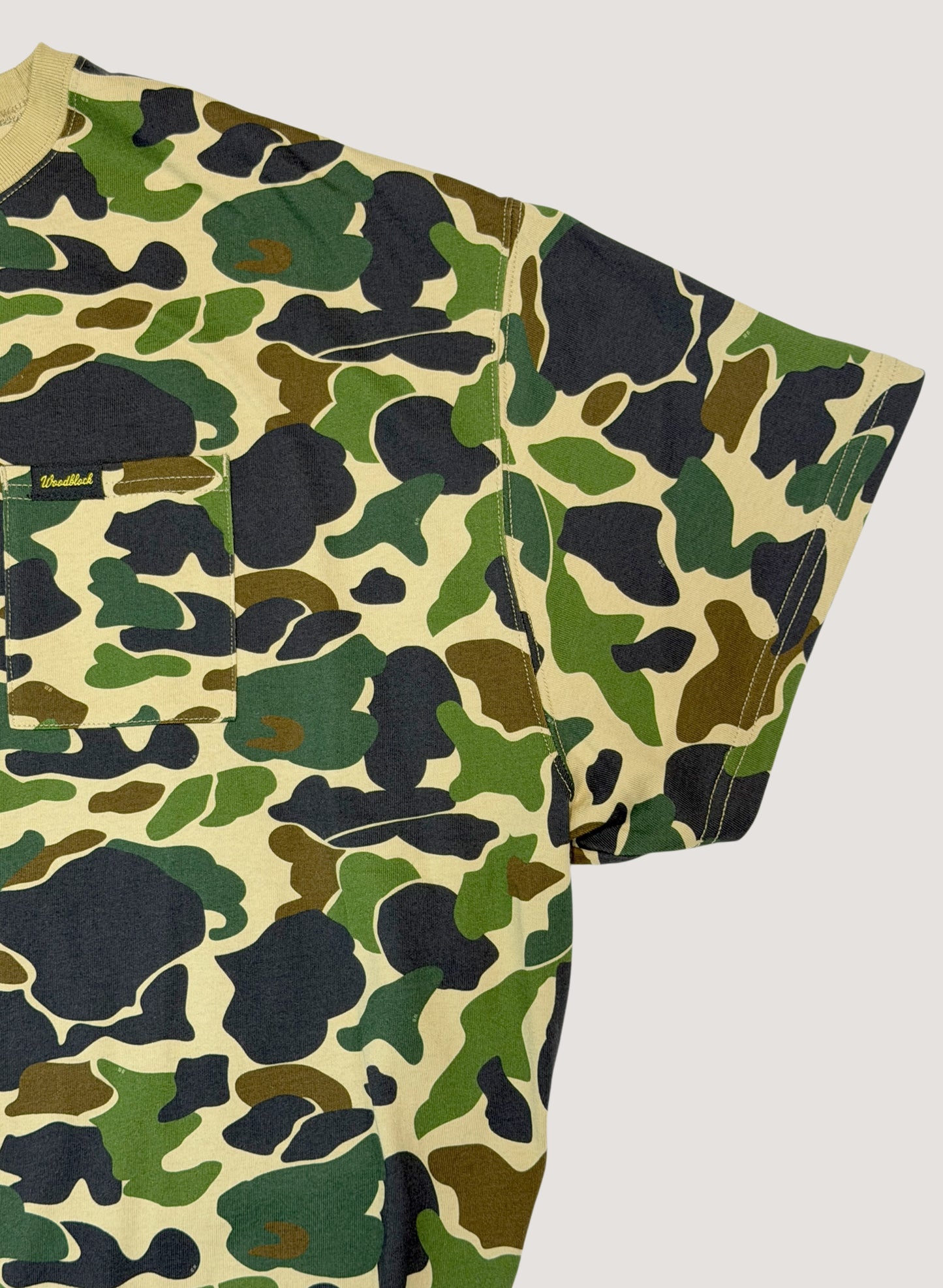 WOODBLOCK WIDE SILHOUETTE POCKET T-SHIRT DUCK HUNTER CAMO (WB-26SS-025)